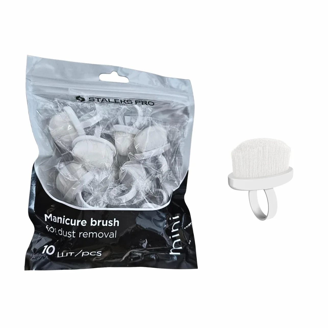 STALEKS PRO Lot de 10 pinceaux de manucure en forme d'anneau réutilisables