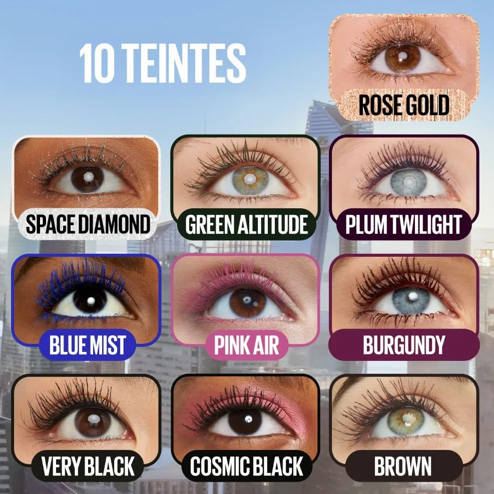 Maybelline New York Sky High Mascara Volume Intense et Longueur Illimitée Very Black 7,2 ml