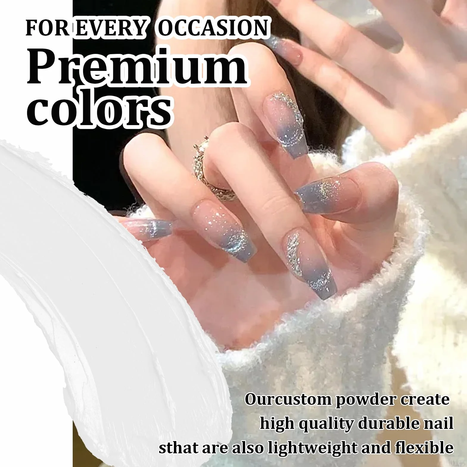 Poudre à Ongles Transparente 28g Dipping Powder Manucure Kits Sans Odeur Durable