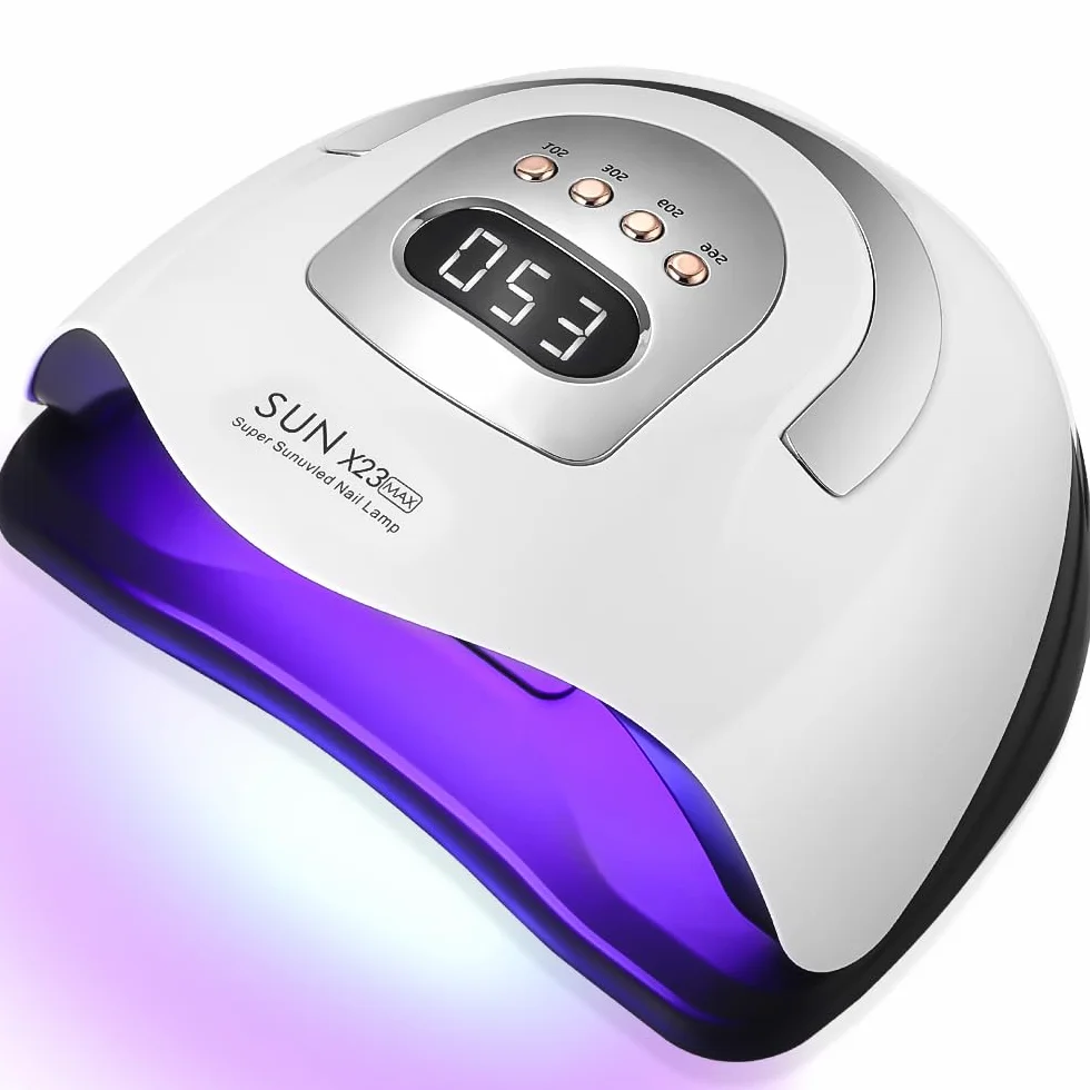Lampe UV LED Ongles Gel, 380W Professionnel Sèche Automatique machine, 81 Lumières Séchage Rapide, Grand LCD Ecran, 4 Minuteries 10s/30s/60s/99s pour Vernis Semi Permanent, pour Salon Maison