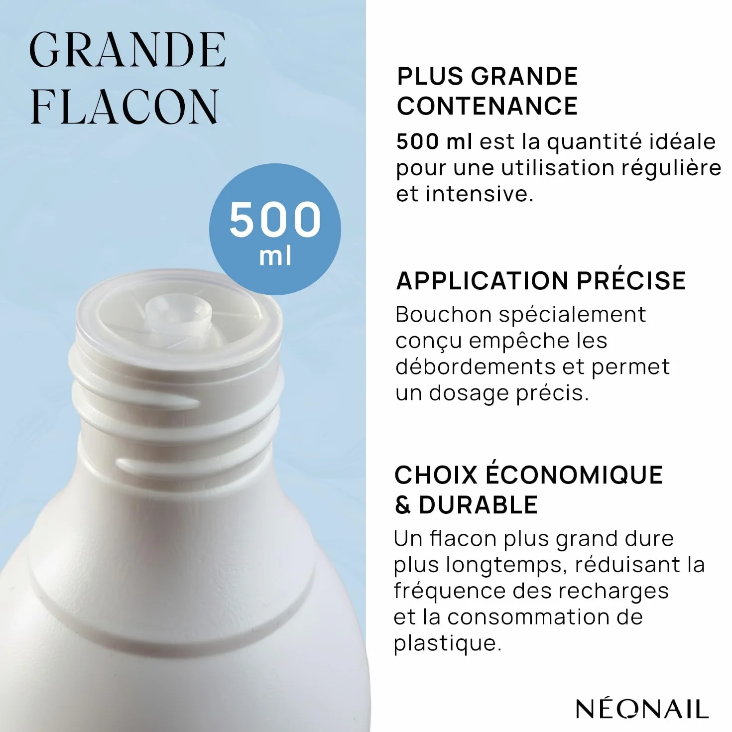 NÉONAIL Dissolvant Vernis Semi Permanent Acétone 500 ml