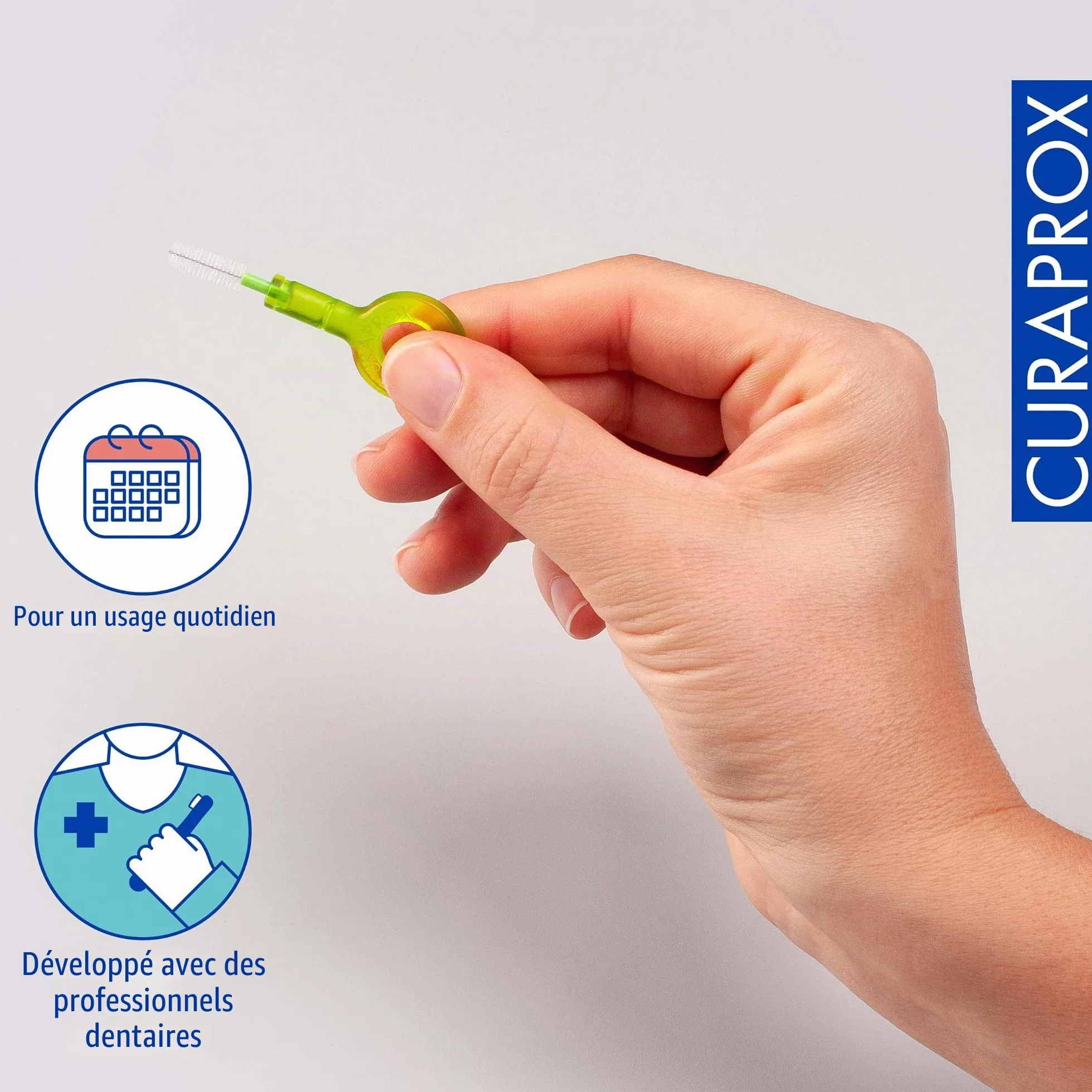 Curaprox CPS 011 Prime-ISO Taille 3 Vert Brossette Interdentaire Pack de 8 Filaments Ultra-Fins