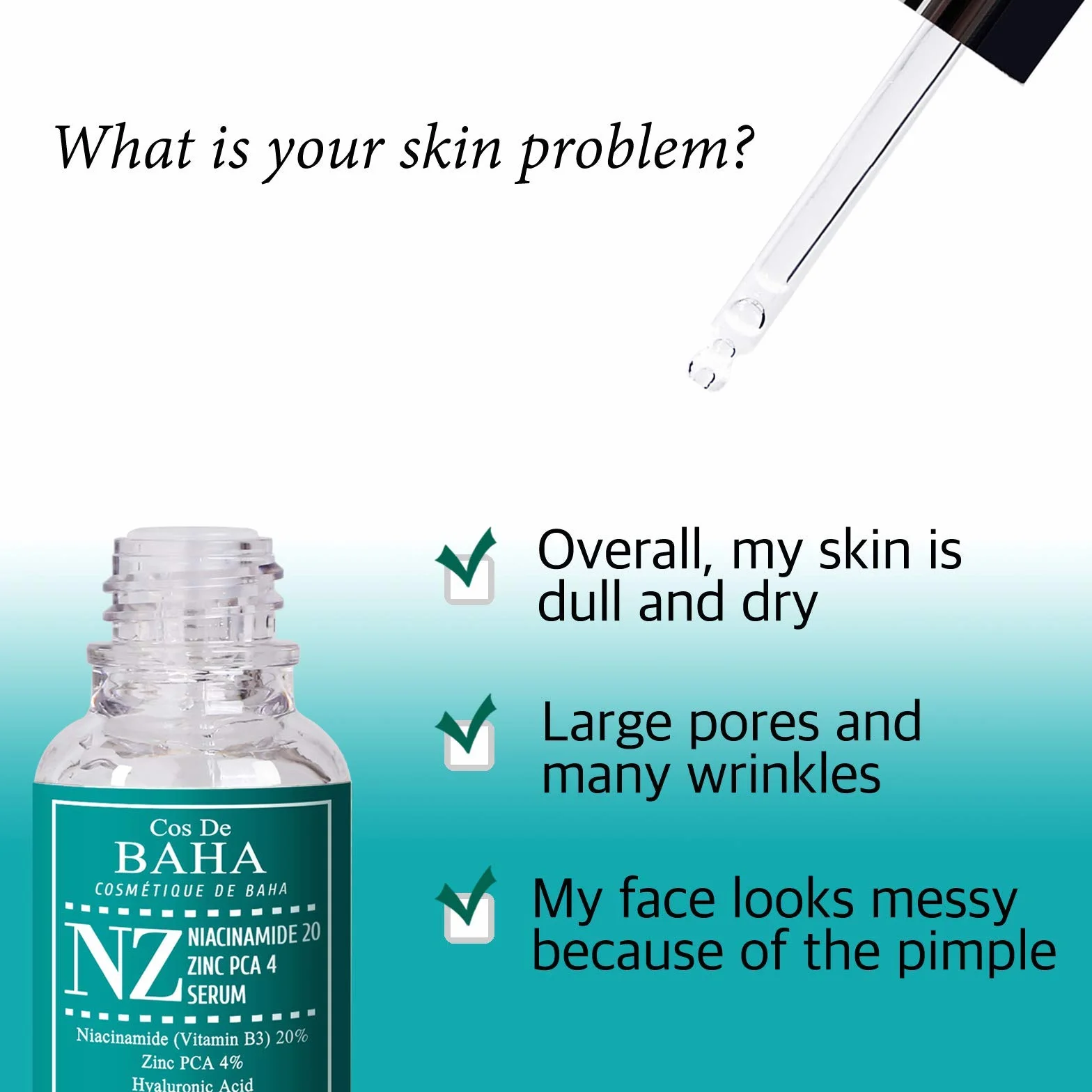 Cos De BAHA Sérum À La Niacinamide 20% + Zinc Pca 4% 1 Fl Oz