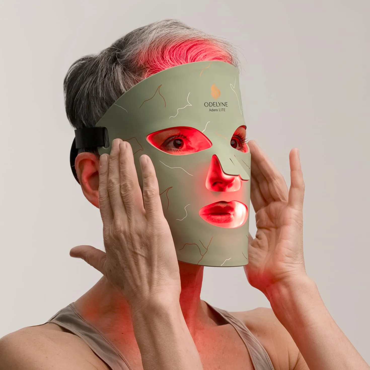 Masque LED Visage Luminothérapie 50mW/cm2, Masque Led Avec Lumières Infrarouge, Rouge et Bleue, Soins Anti-Âge et Anti-Imperfections, Masque Led Certifié FDA