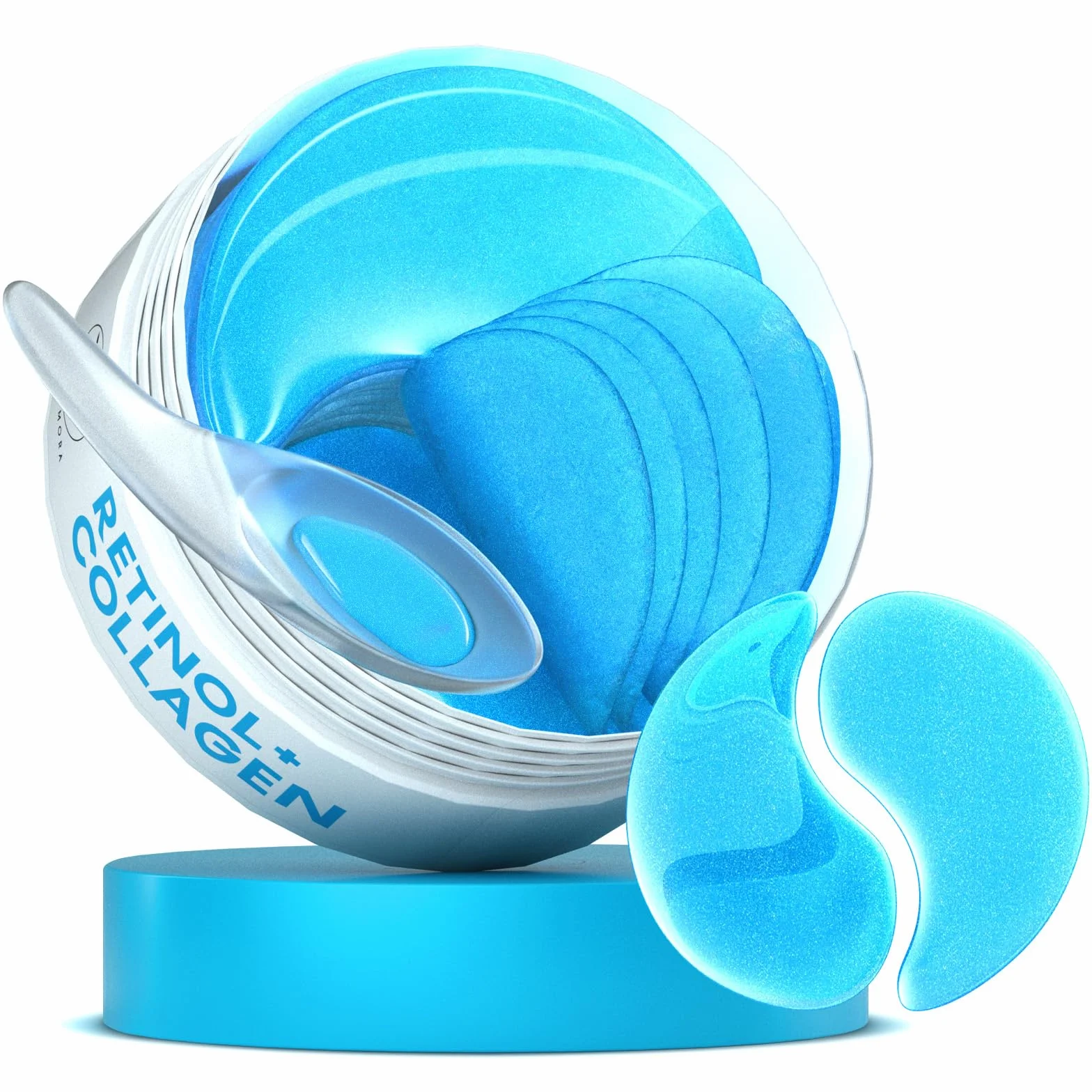 BLOOMORA Patch Yeux Anti Cernes avec Rétinol et Collagène, Masque Yeux éclaircissant Hydratation (30 paires)