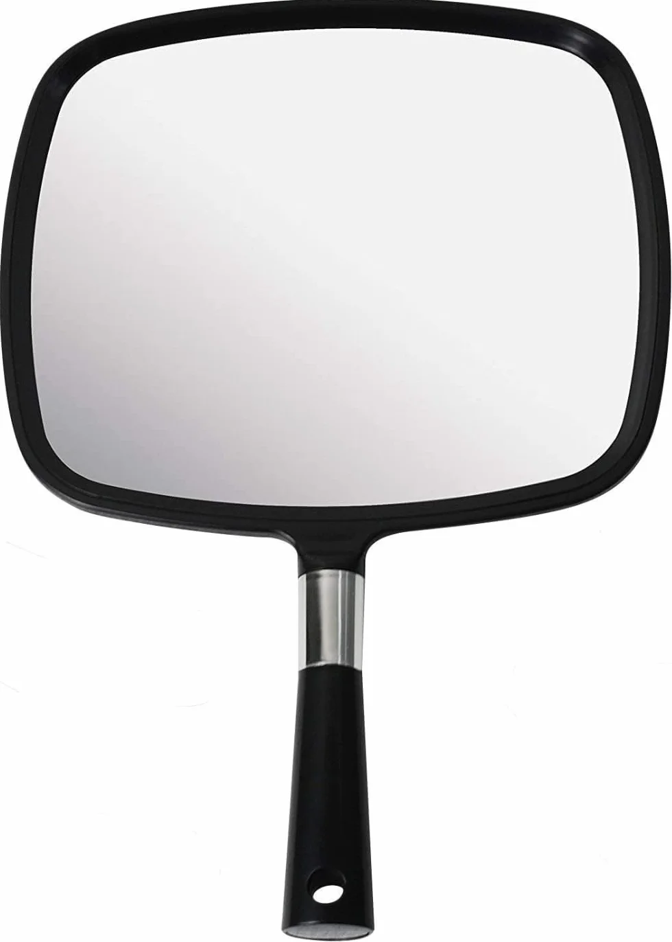 Miroir à Main Professionnel Coiffeur Barbier Maquillage Miroir de Salon Noir