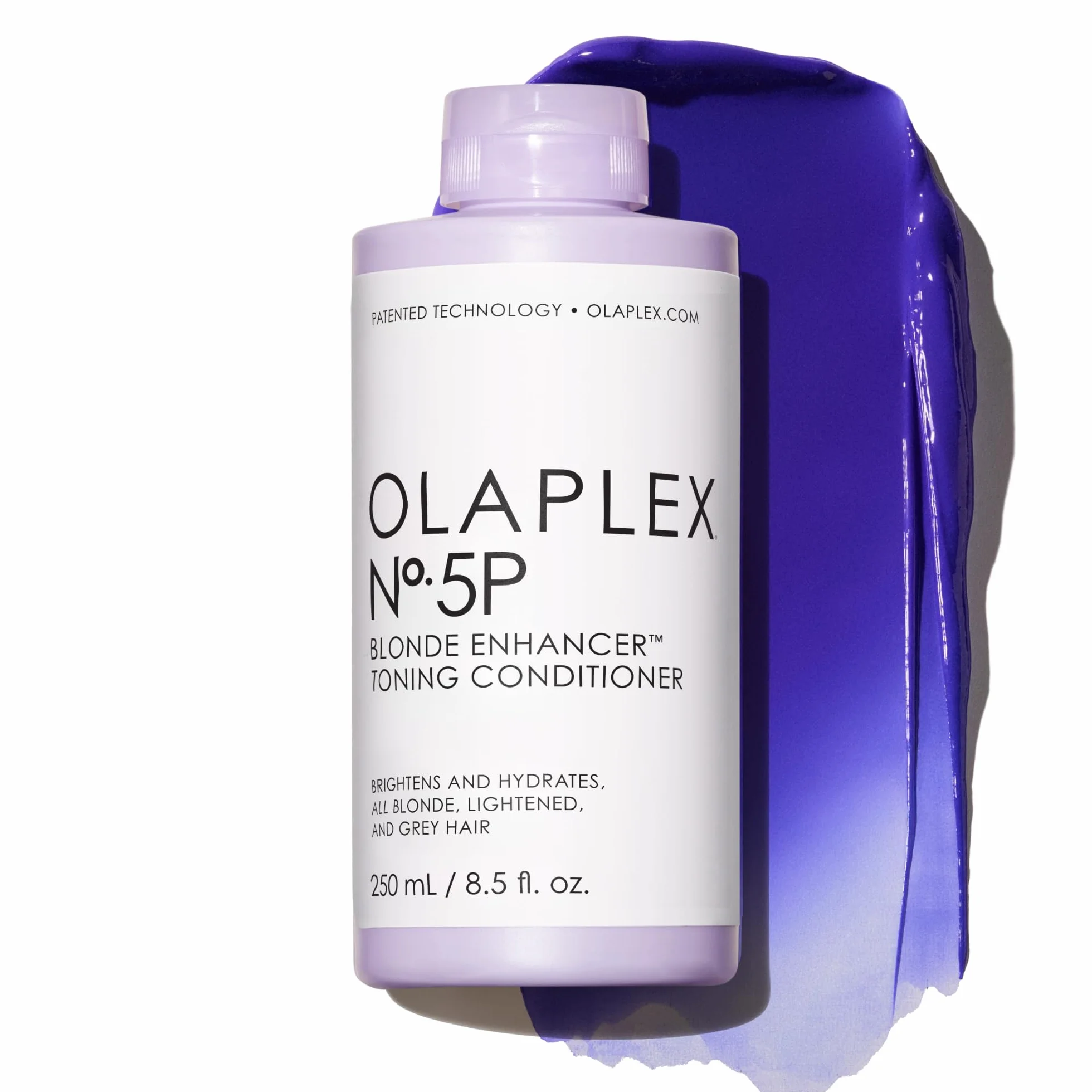 Olaplex No 5P Après-Shampoing Violet Révélateur de Blonde, Répare, Hydrate et Illumine Tous les Cheveux Blonds, Éclaircis et Gris, Sans Sulfate, 250ml