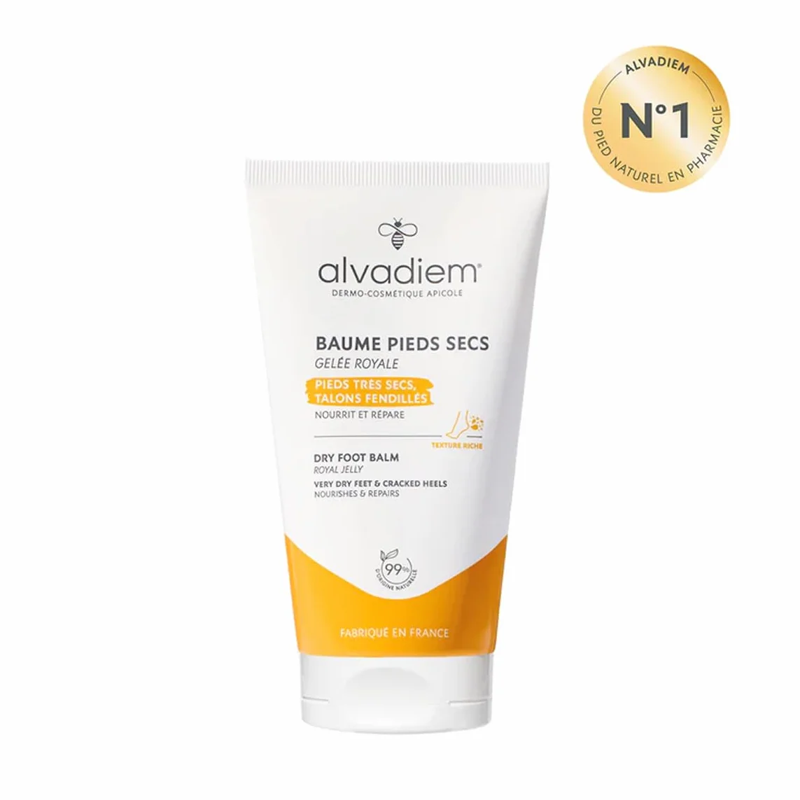 Alvadiem Baume Pieds Secs Réparatrice 150ml Huile d'Olive Vierge Vitamine E Made in France