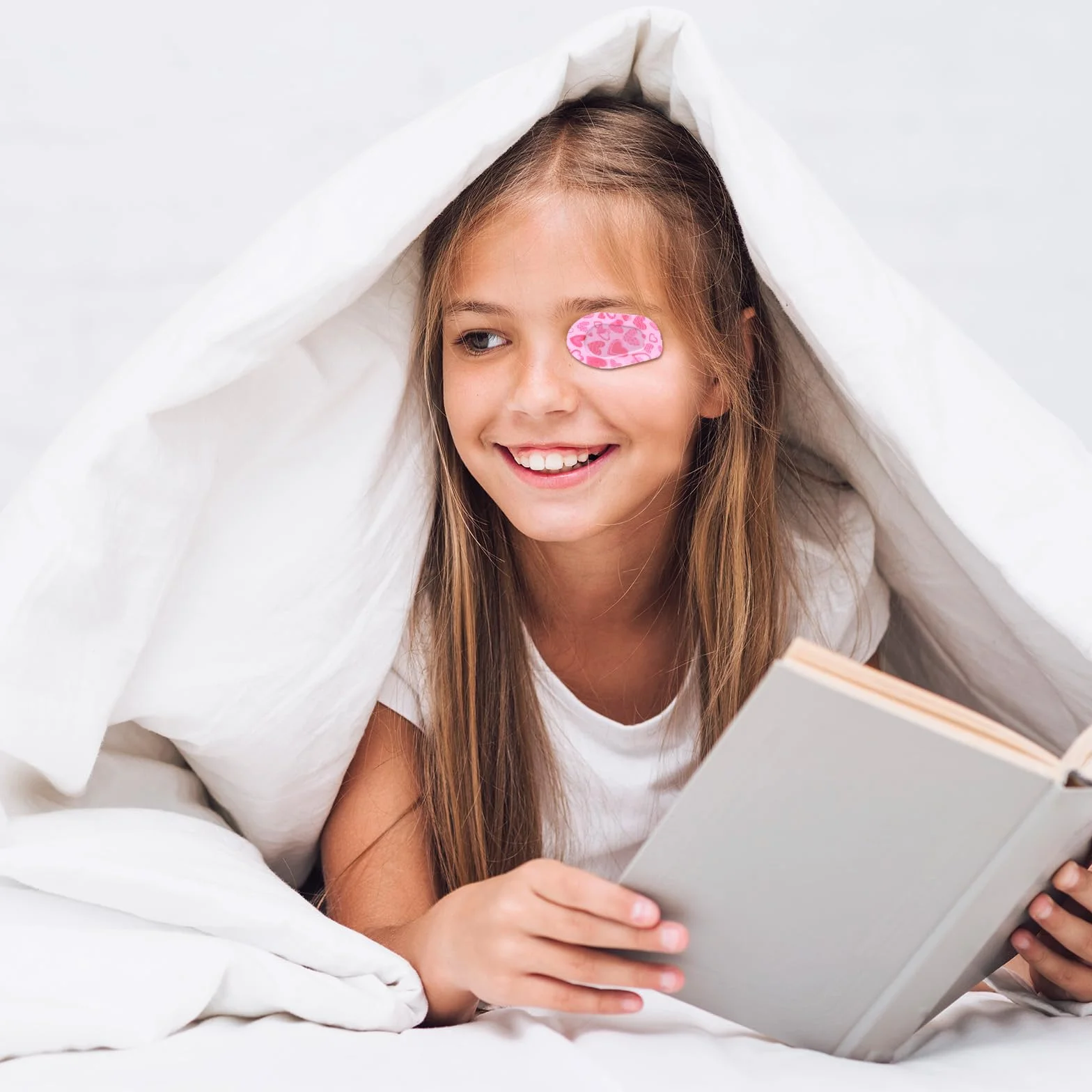 Pansements oculaires autocollants respirants jetables pour enfants - Lot de 24