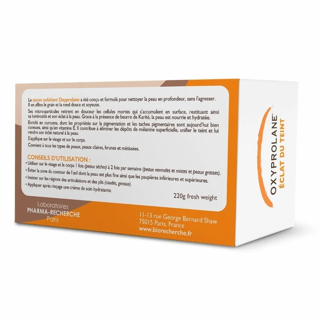 Savon Exfoliant au Curcuma OXYPROLANE® – Éclat du Teint & Unification – Visage & Corps