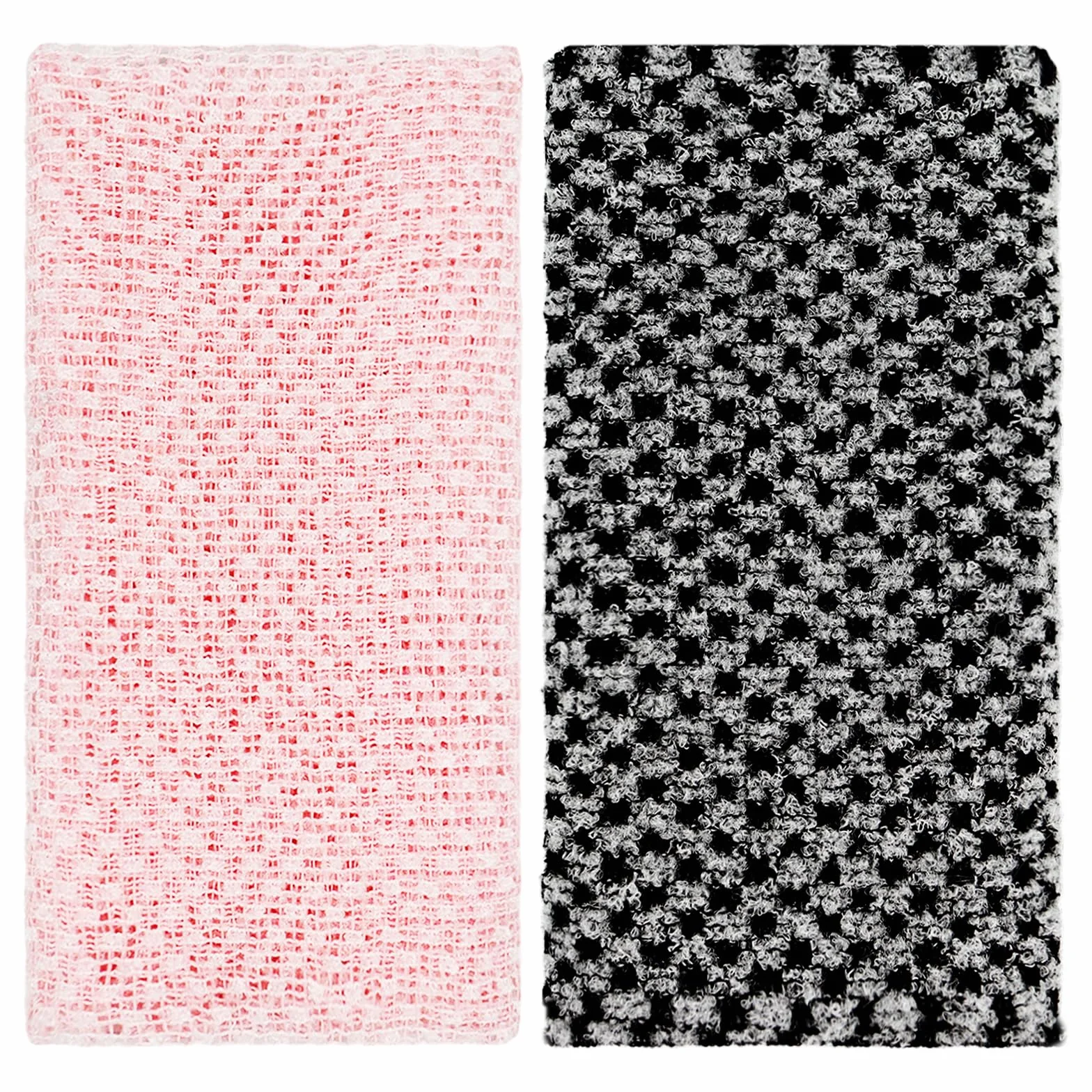 Débarbouillettes exfoliantes éponge africaine corps extra longue chiffon lavage bain douche Noir Rose