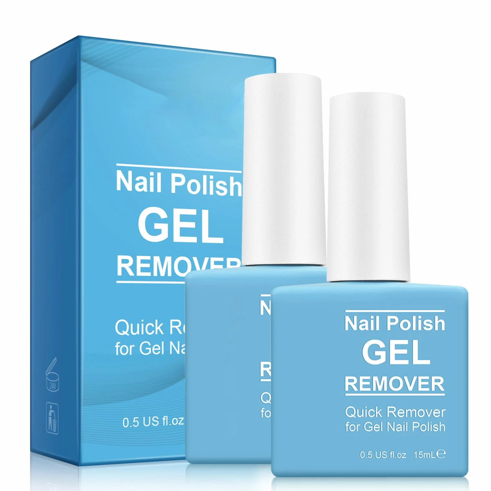 Dissolvant de Vernis à Ongles en Gel Paquet de 2, Gel Remover Professionnel