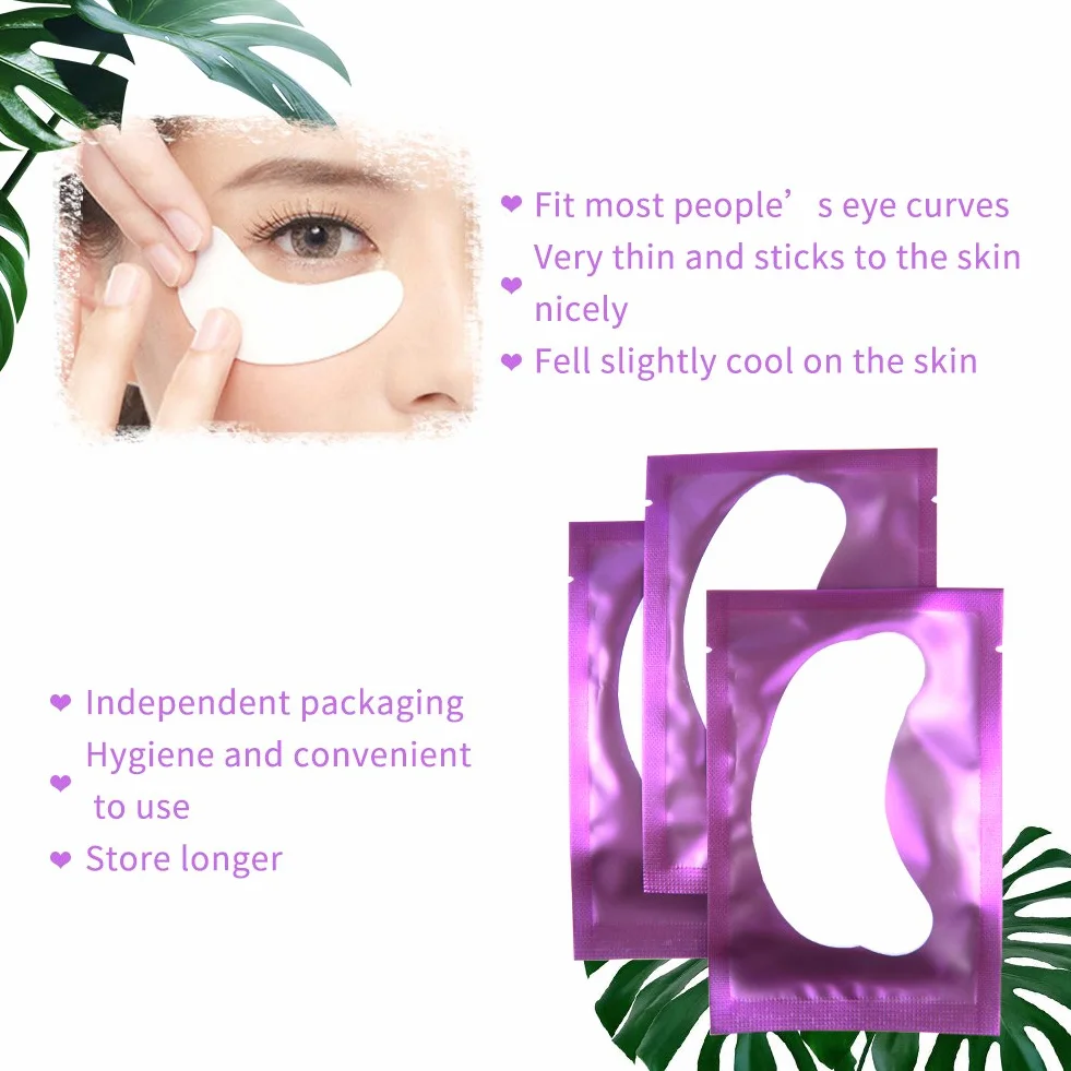 Patchs Pour Extensions de Cils Non Pelucheux Gel Yeux Masque Beauté Outil (Violet)