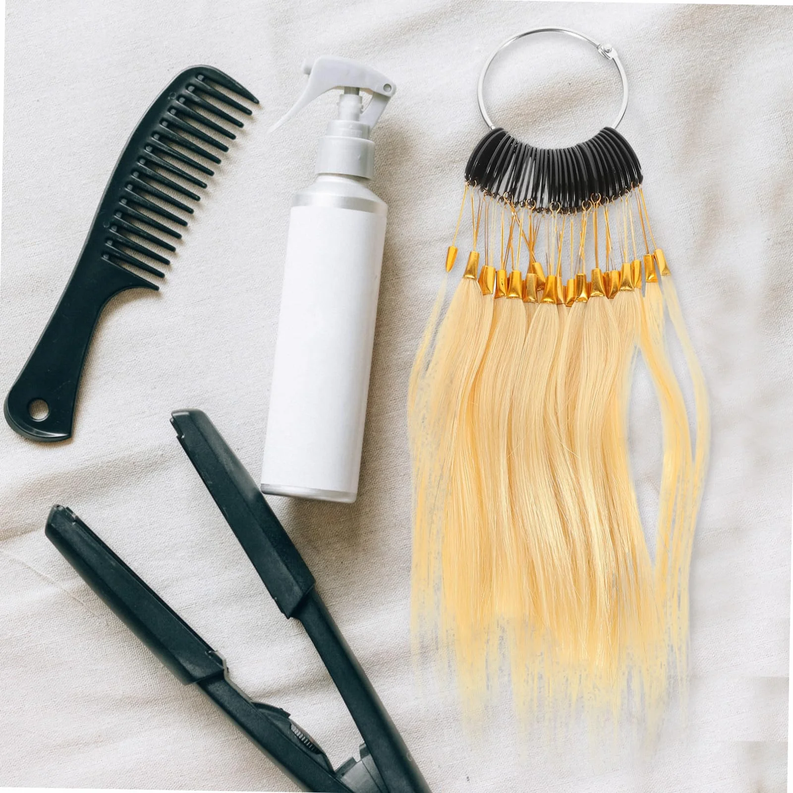 Échantillons de Cheveux Réels 30pcs pour Test de Coloration Capillaire, Facile à Transporter, pour Salons de Beauté et Coiffure Professionnelle