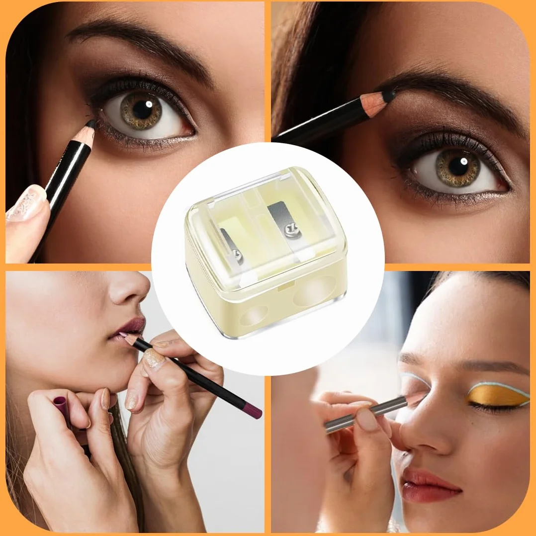 Taille crayon maquillage avec réservoir pour eye-liner, crayon à lèvres et sourcils