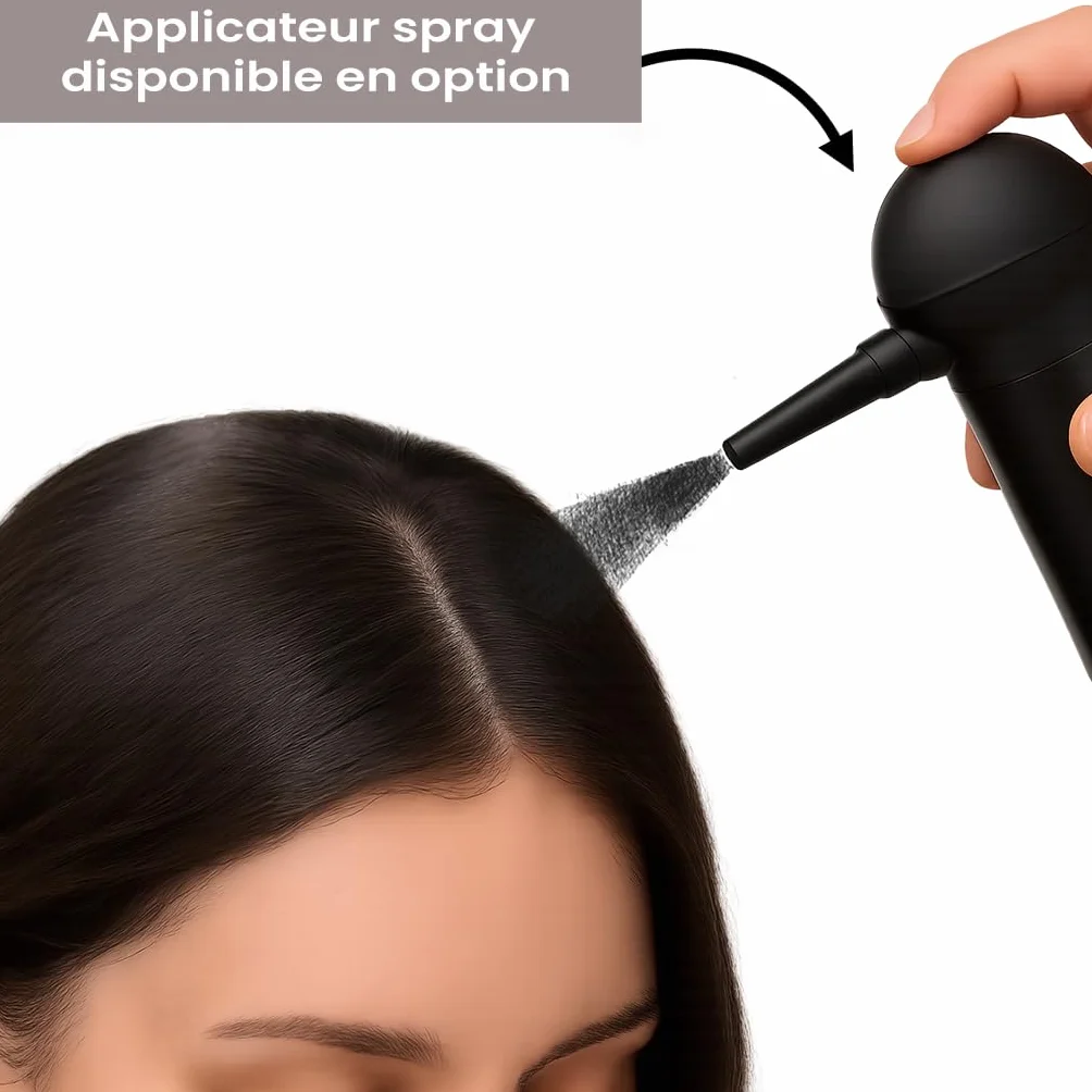 Fibres capillaires densifiantes – Densificateur de cheveux – Effet densité naturel – Pour cheveux fins et clairsemés - brun fonce - 25g