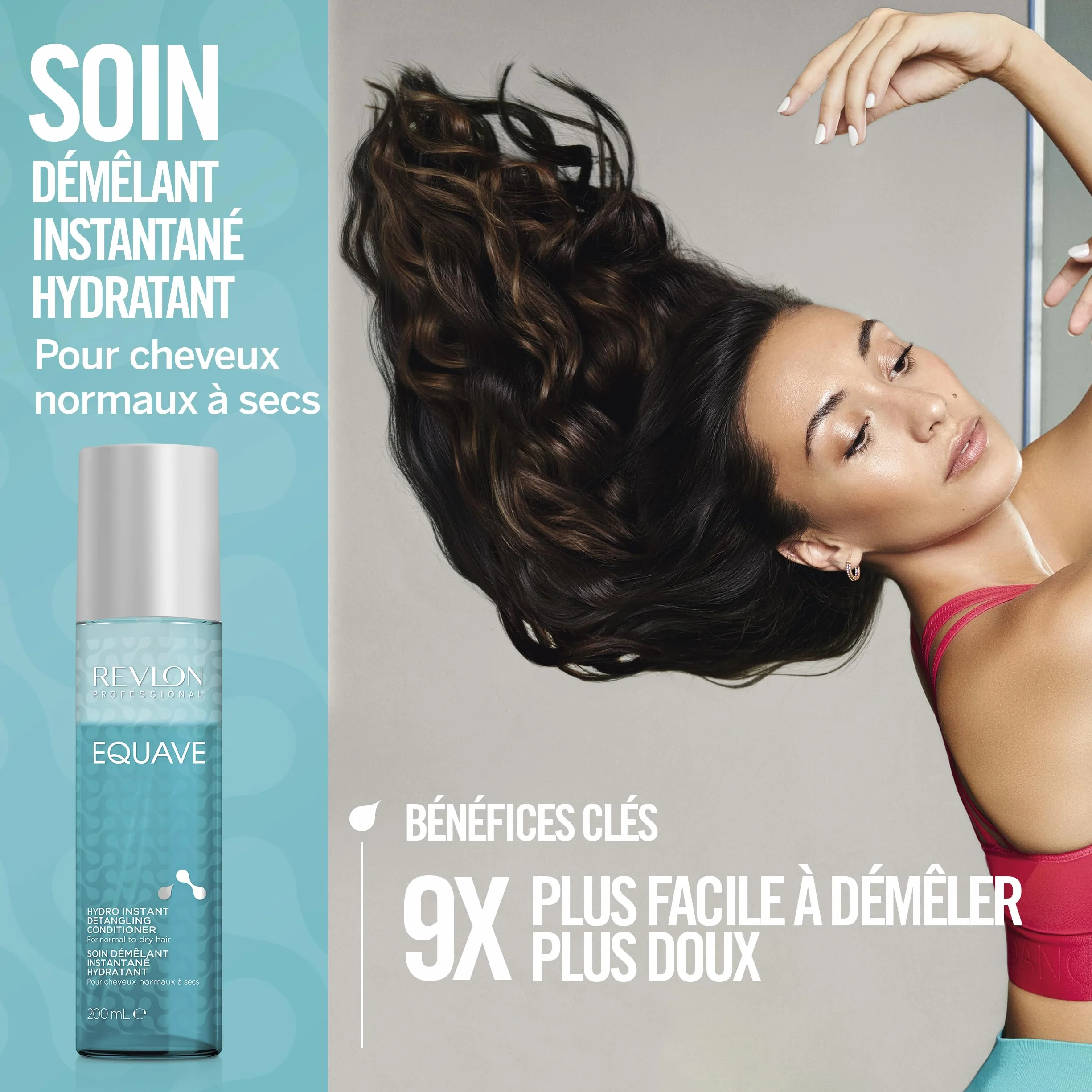 REVLON PROFESSIONAL Equave Soin Démêlant Instantané sans Rinçage 2 Phases Hydronutritif Cheveux Secs 200 ml