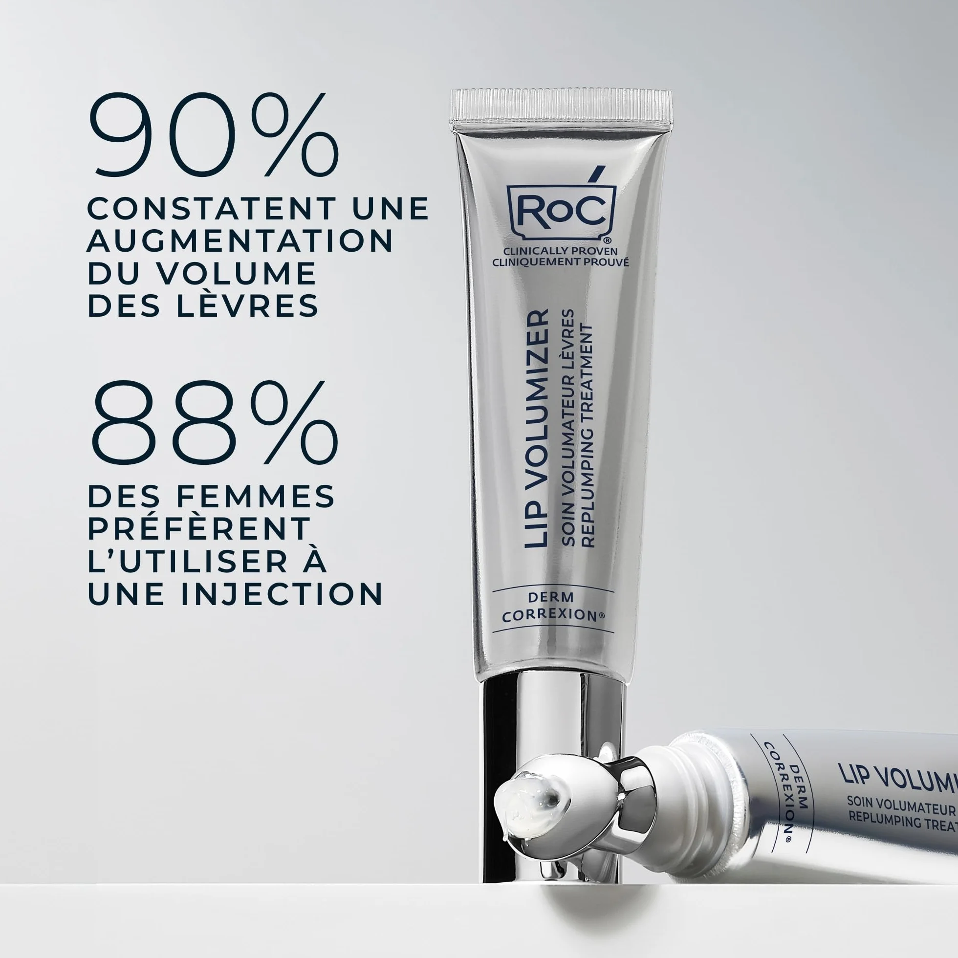 RoC Derm Correxion Lip Volumizer Baume Repulpant Acide Hyaluronique Peptides Collagène 10 ml