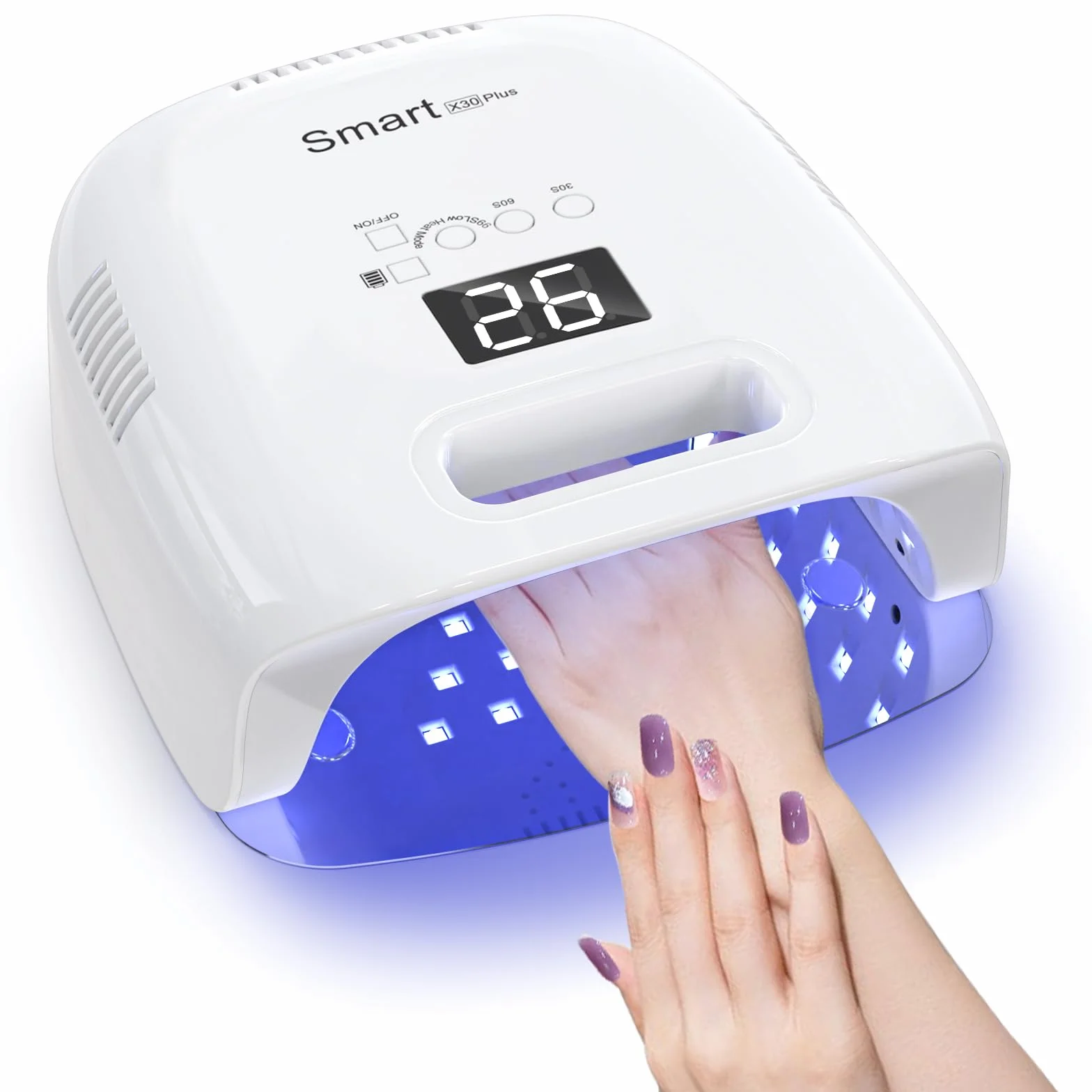 NAILGIRLS Lampe UV LED Ongles sans fil Rechargeable, 60W Lampe UV Gel avec Réflecteur en Métal, Portable Séchoirs à Ongles, Professionnelle Pour Ongles, LED Ongle pour Salon