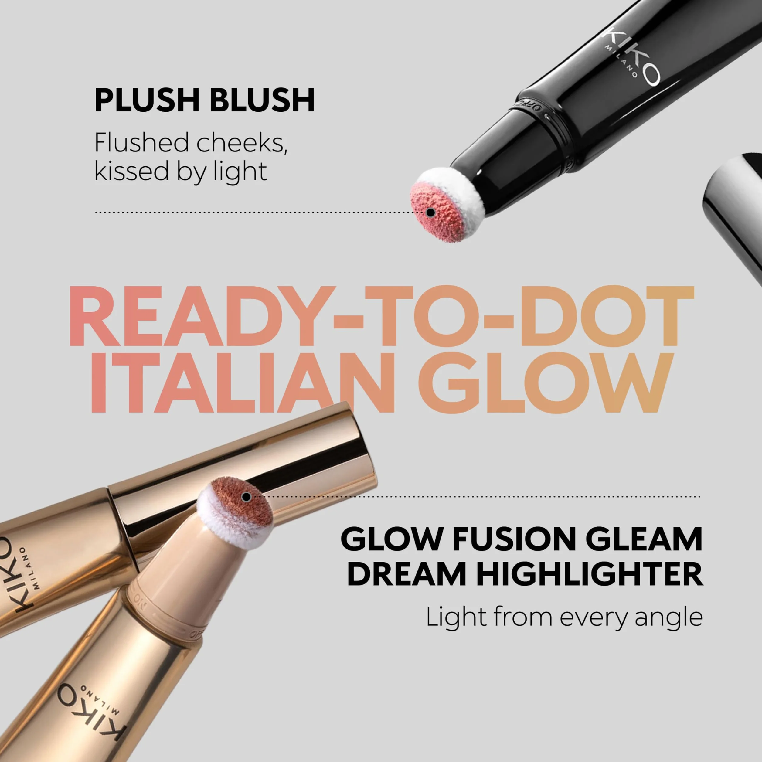 KIKO Milano Glow Fusion Gleam Dream Highlighter 2, Enlumineur Visage Liquide