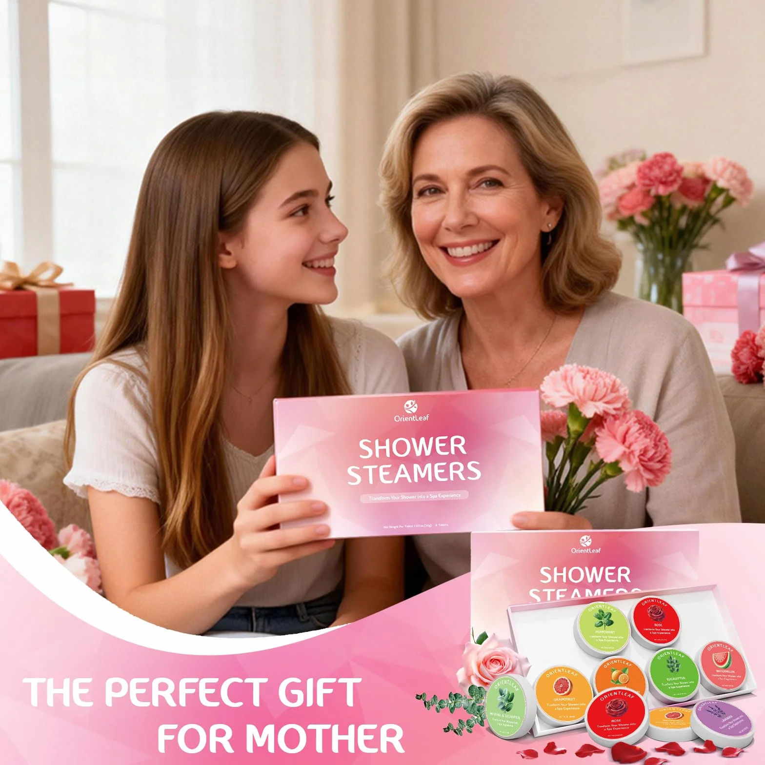 ORIENTLEAF Bombes De Douche Aromathérapie Coffret Cadeau Femme