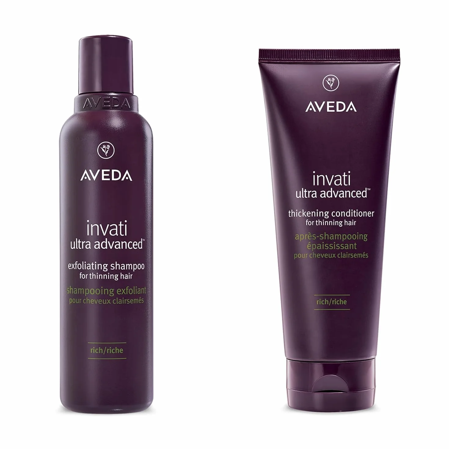 Aveda Invati Ultra Advanced Routine: Shampooing Exfoliant (200ml) + Après-Shampoing Épaississant (200ml) - Cheveux Normaux À Épais - Cuir chevelu normal à gras