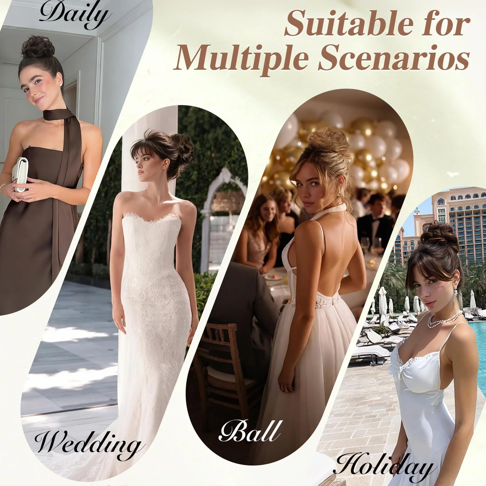 Sofeiyan Chignon en Cheveux Humains,Postiche Bouclé Messy Bun avec Pince,Extensions de Cheveux Bouclés Naturel Clip Bun pour Femmes, Clip in Claw Scrunchies(Blond Beige avec Reflets Blond Clair)