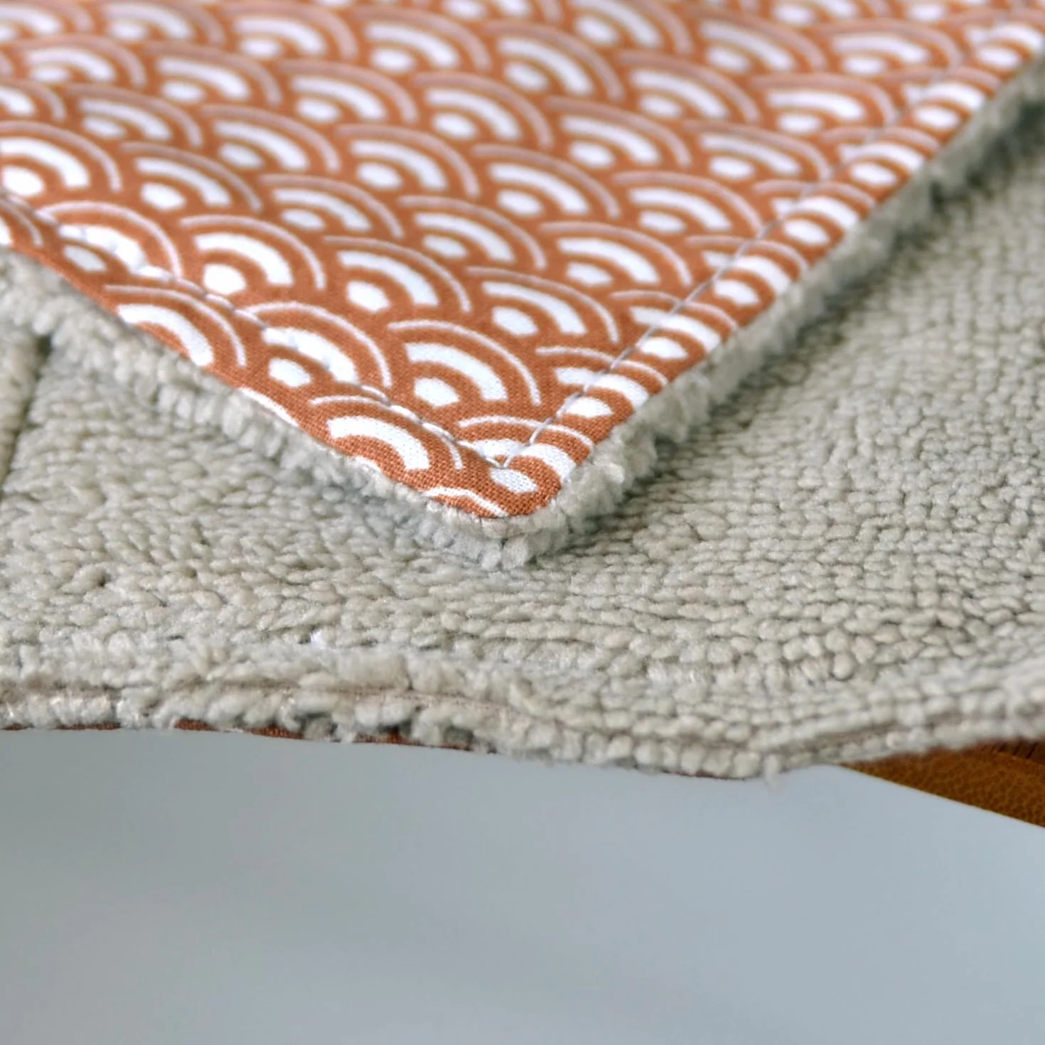 Lingettes démaquillantes lavables bambou cotons réutilisables lot de 7 Cappuccino