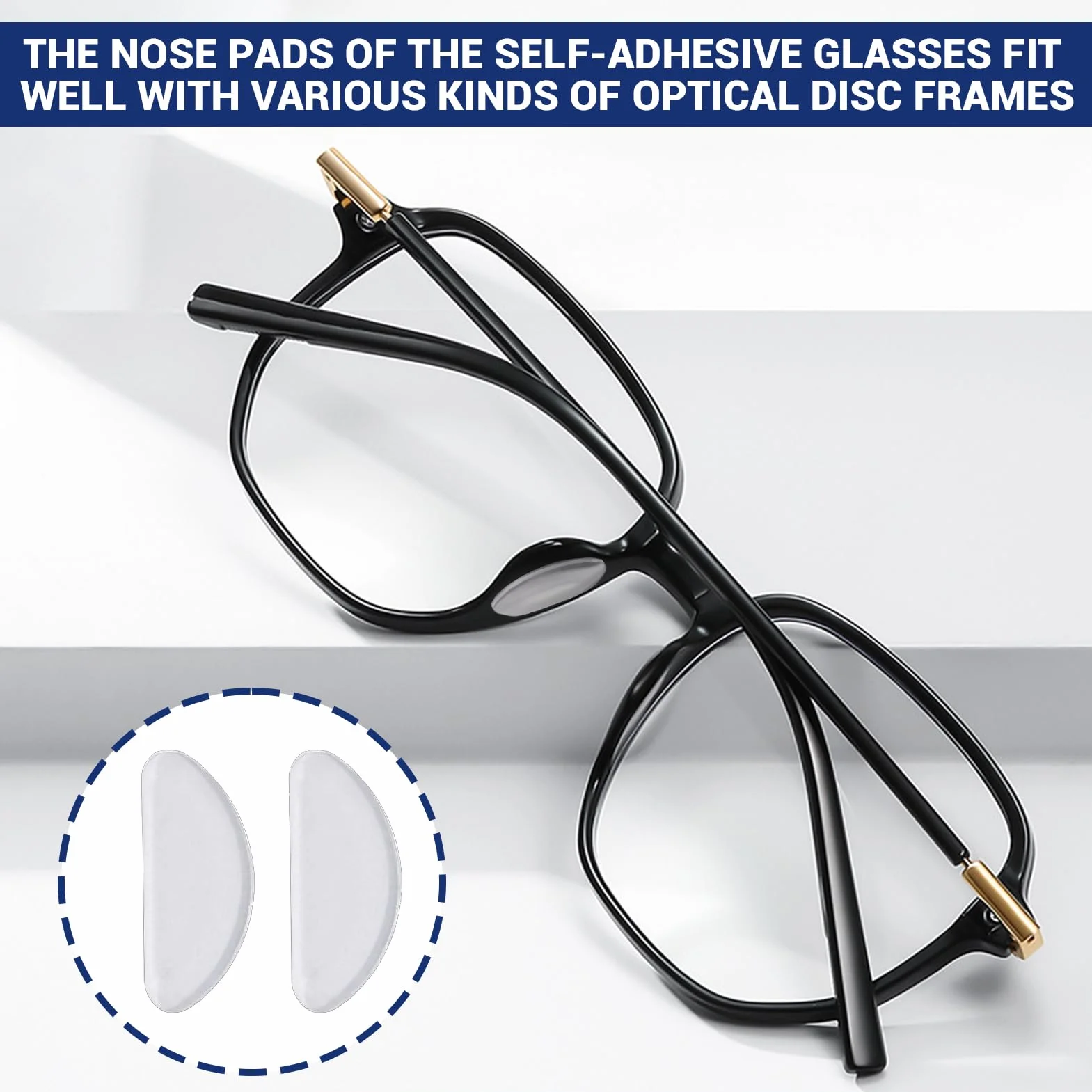 Plaquette Lunette Anti Glisse 30 Paires Coussinets Nez pour Lunettes de Soleil