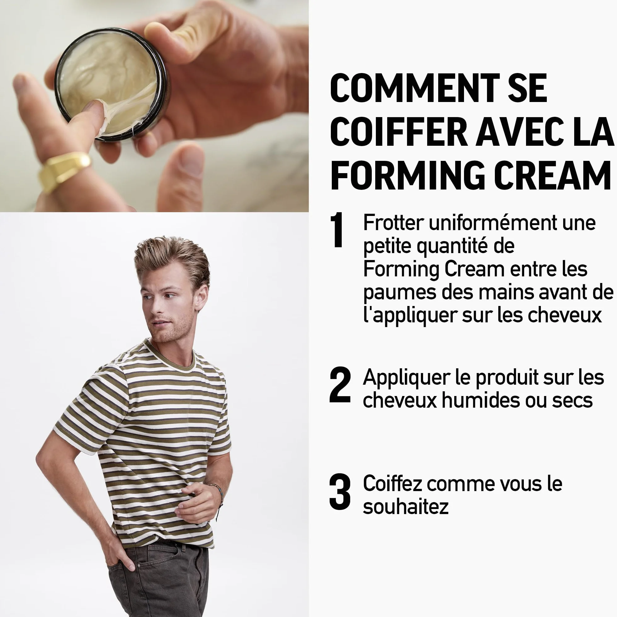 American Crew Forming Cream Cire Cheveux Homme Fixation Brillance Moyenne 85 g