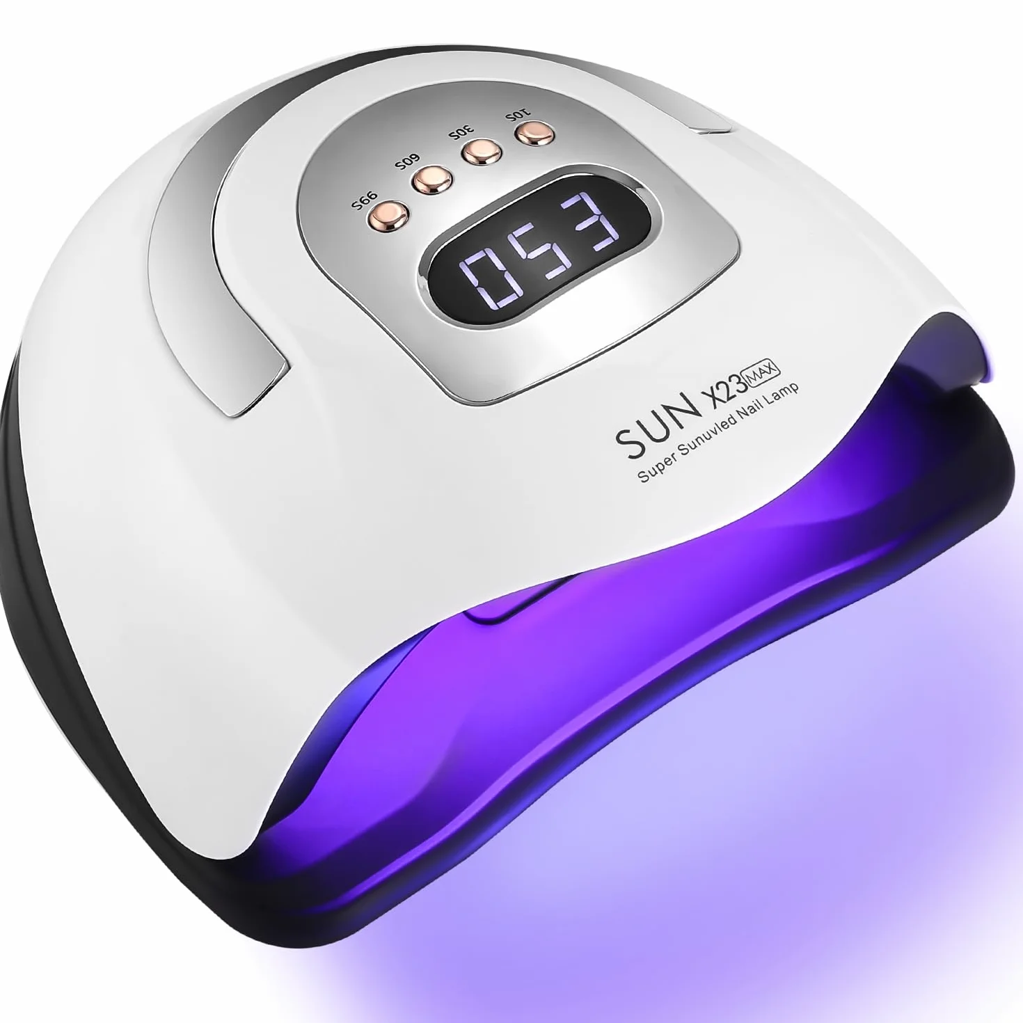 Lampe UV LED Ongles Gel 380W, Professionnel Sèche Ongles Automatique, Séchage Rapide, 81 LED Lampe, Grand LCD Ecran, 4 Minuteries 10s/30s/60s/99s pour Vernis Semi Permanent, Gel et Vernis