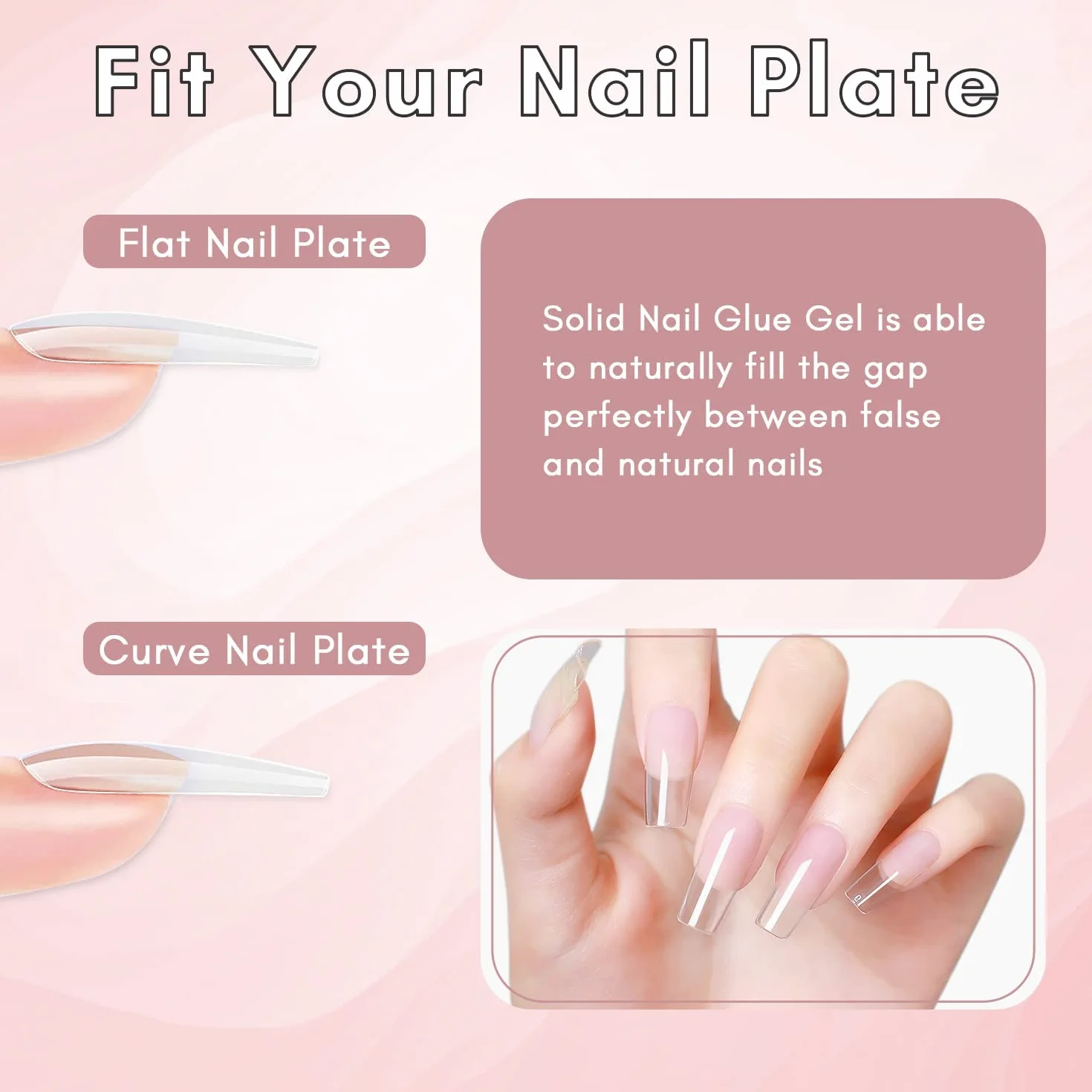Makartt 15ml Solide Colle Faux Ongles 4 en 1 Adhésif Ultra Fort pour Gel 3D Nail Art, Ongles Pressés, Colle à Strass, Acryliques Formule Non Tac, Durcie au UV/LED
