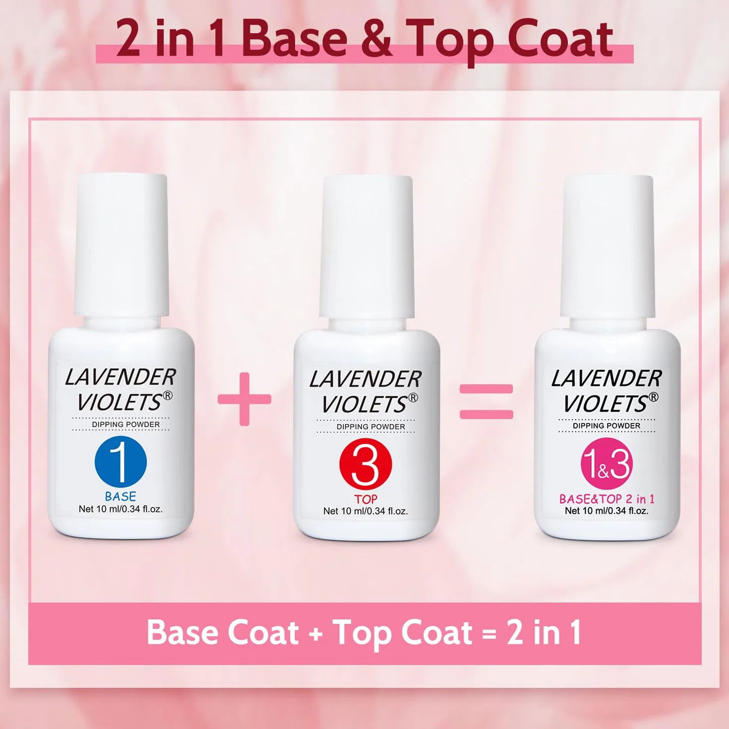 Lavender Violets 6 Couleurs Acrylique Trempage Poudre Système French Nail Art Dip Powder Manucure 2 En 1 Base, Activateur De Vernis De Finition
