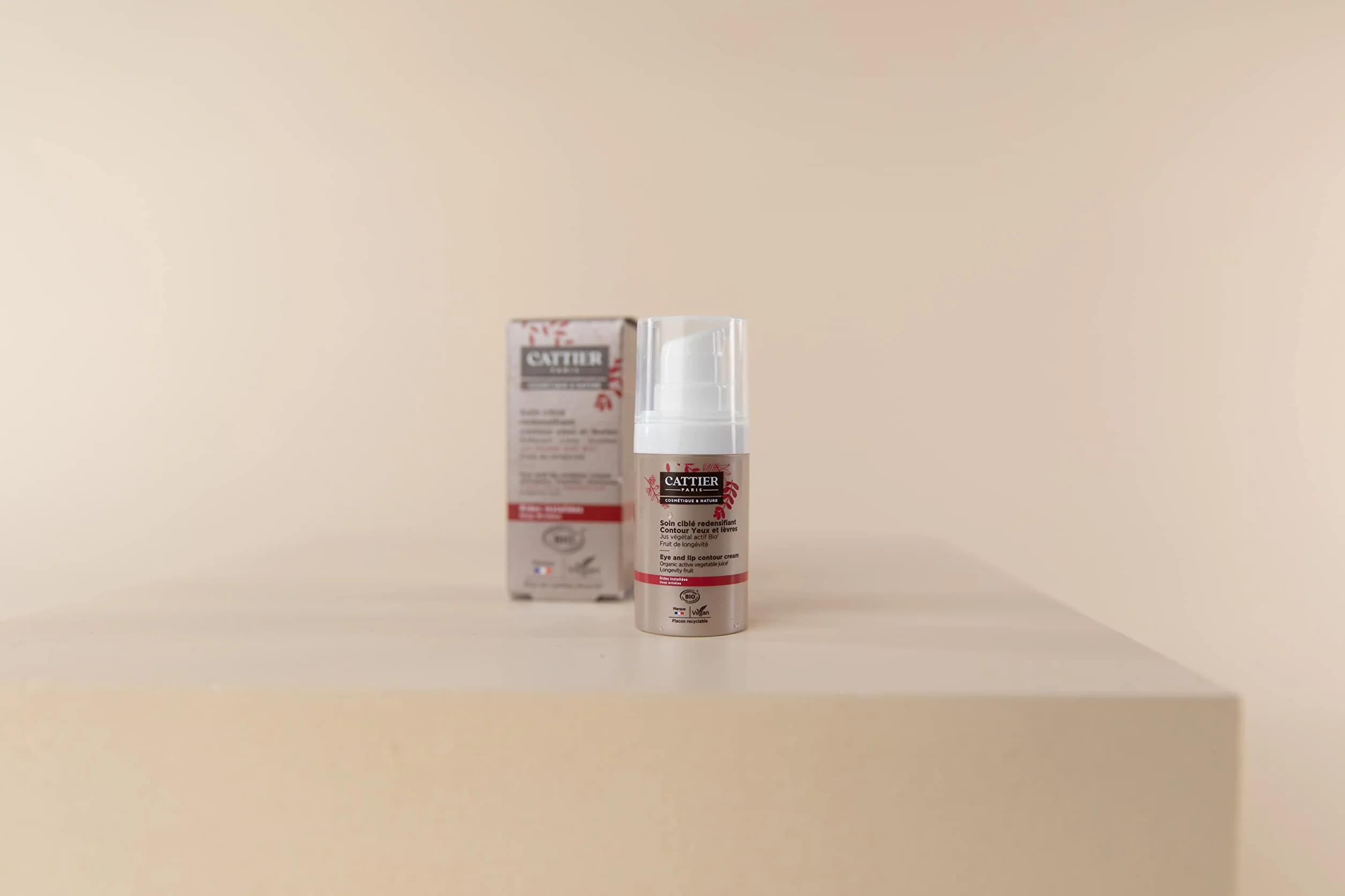 Cattier Soin Ciblé Redensifiant Contour Yeux et Lèvres Bio 15ml