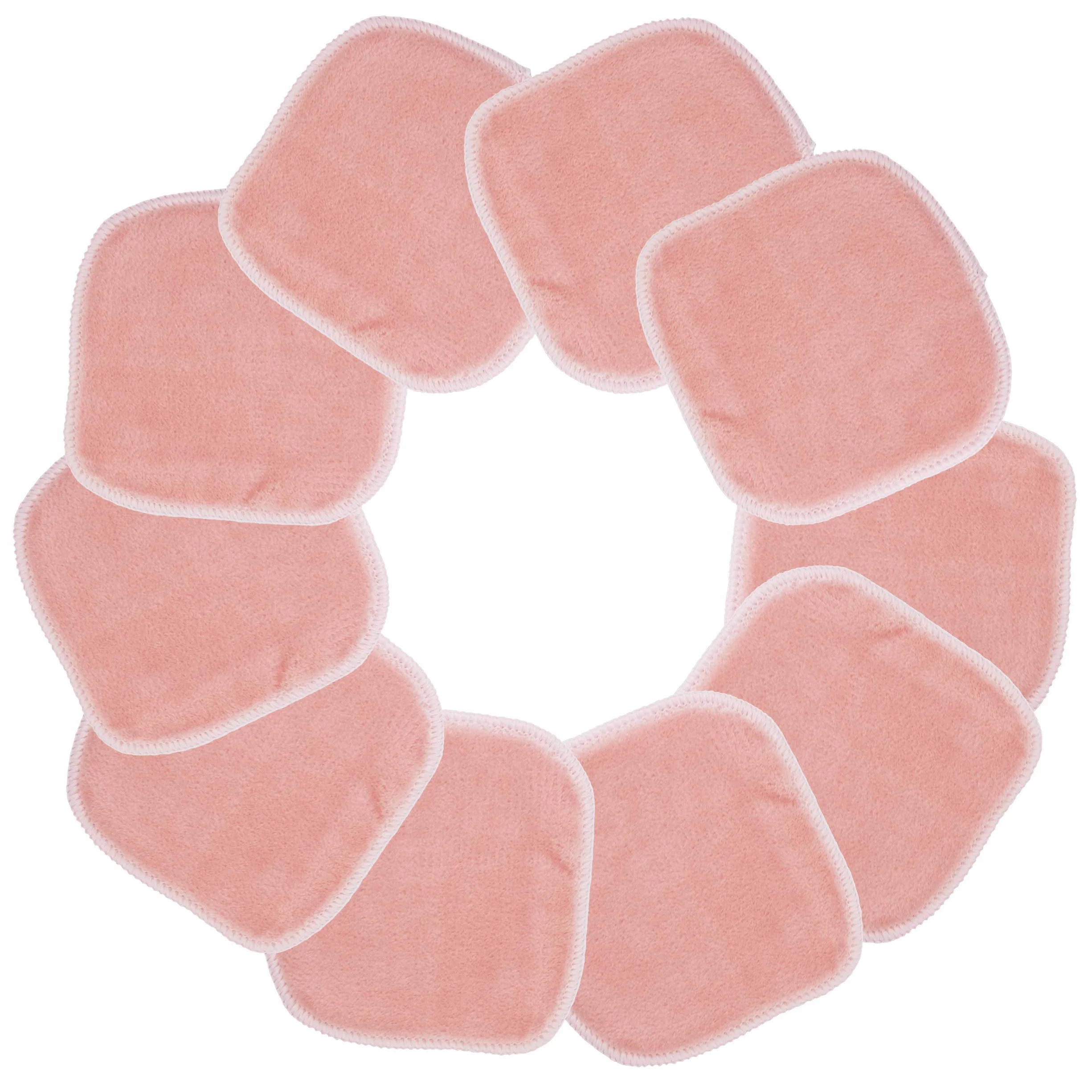 Polyte Serviettes démaquillantes microfibres Premium 13x13 cm 10 sztuk różowe