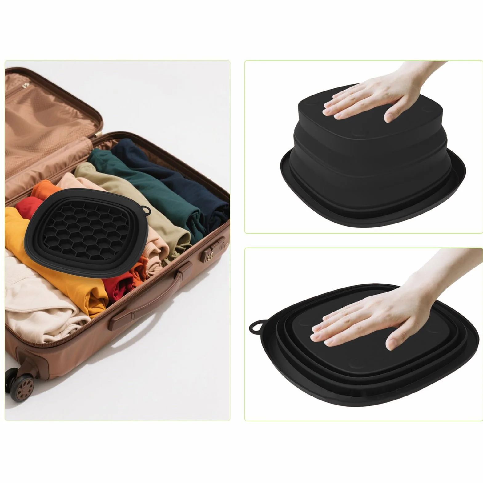 Bol de Glace Pour Visage, Soin Visage Glacé pour Plongeon Froid, Bassin Réutilisable avec Plateau Intégré Pliable, Outil Spa Portable
