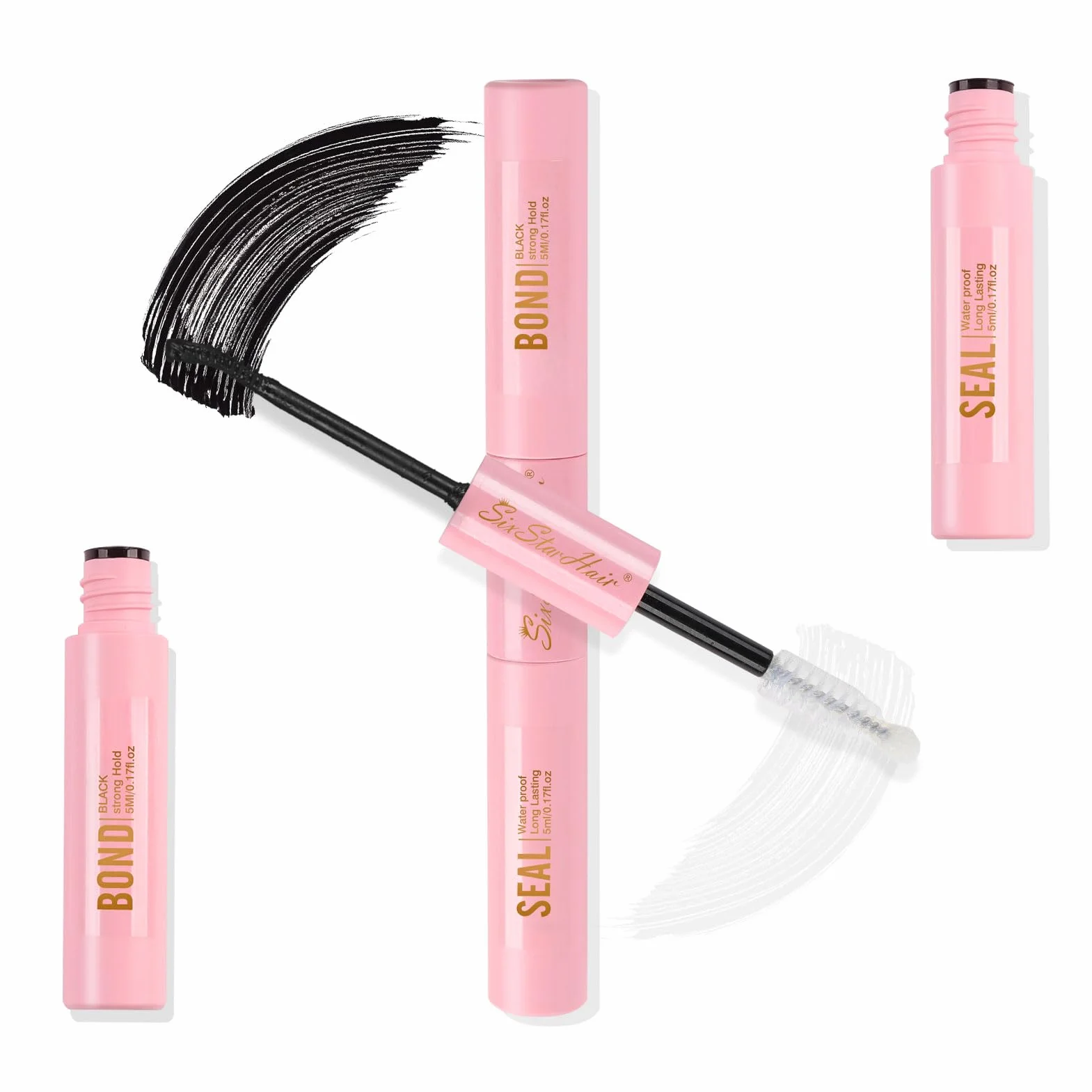 Sixstarhair Colle Faux Cils Lash Bond et Seal 48-72 Hours Strong Hold Eyelash Glue 2 en 1 Adhésive Imperméable
