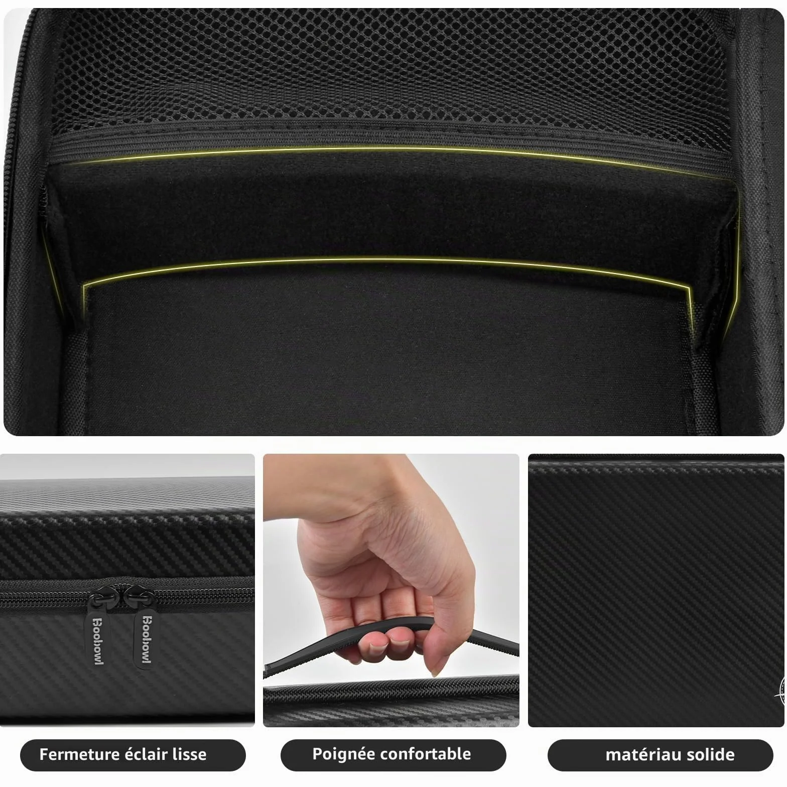 Boobowl Sac Accessoire Tondeuse pour Clipper et Accessoires, Boîte de Tonte pour Homme, Support de Rangement Portable pour Tondeuse à Cheveux, Kit de Protection et Toilettage (Seulement la Boîte