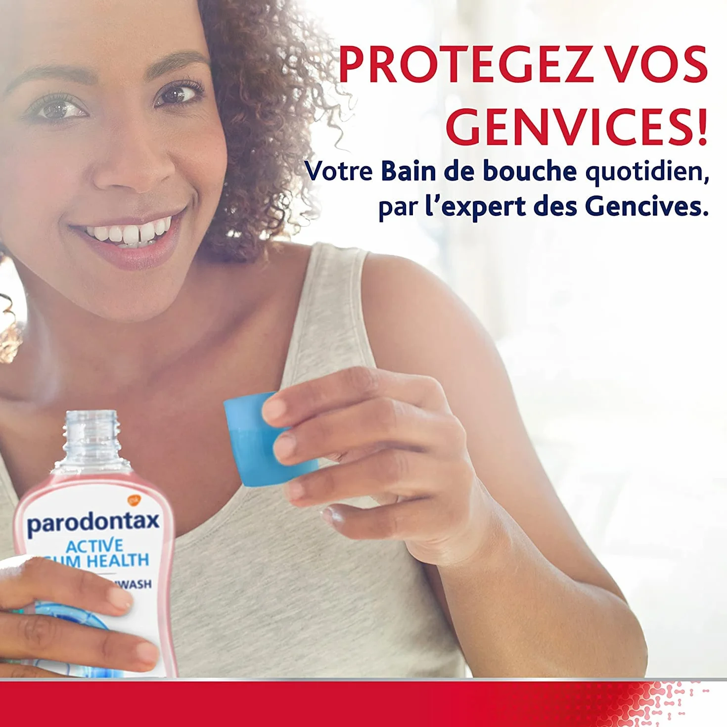 Parodontax Bain de Bouche Quotidien Protection Active 500 ml Sans Alcool