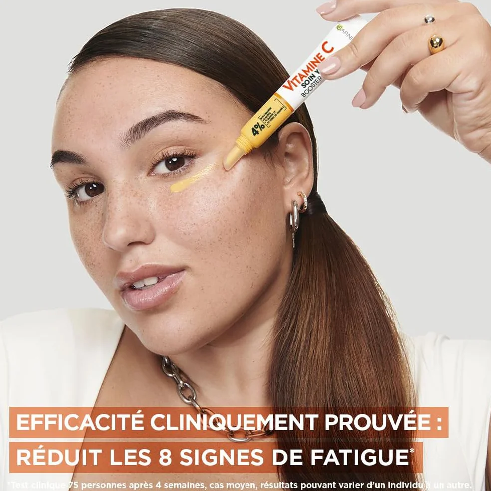 GARNIER Skin Active Soin Yeux Booster D'Éclat Niacinamide Caféine Vitamine C 15 ml