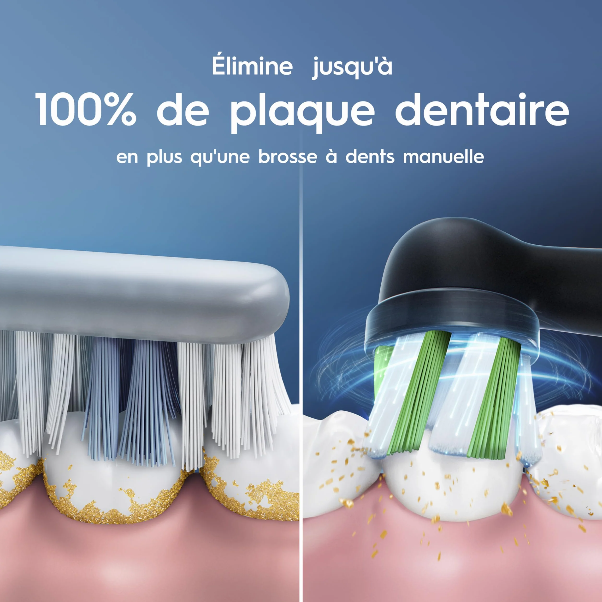 Oral-B Brosse à Dents Électriques Vitality Pro Noire 3 Modes Brossage Sensibilité Minuteur Intégré Chargeur
