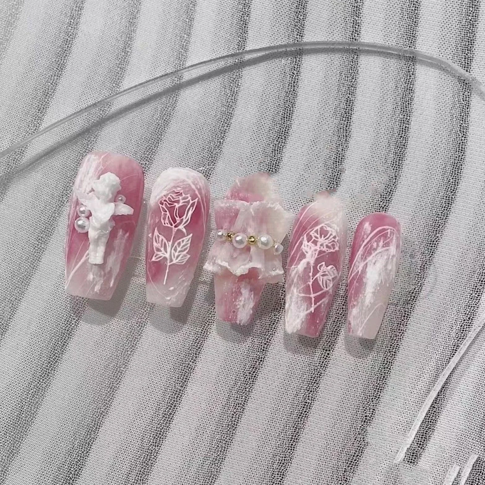 Moule en silicone pour ongles professionnels baroque créative