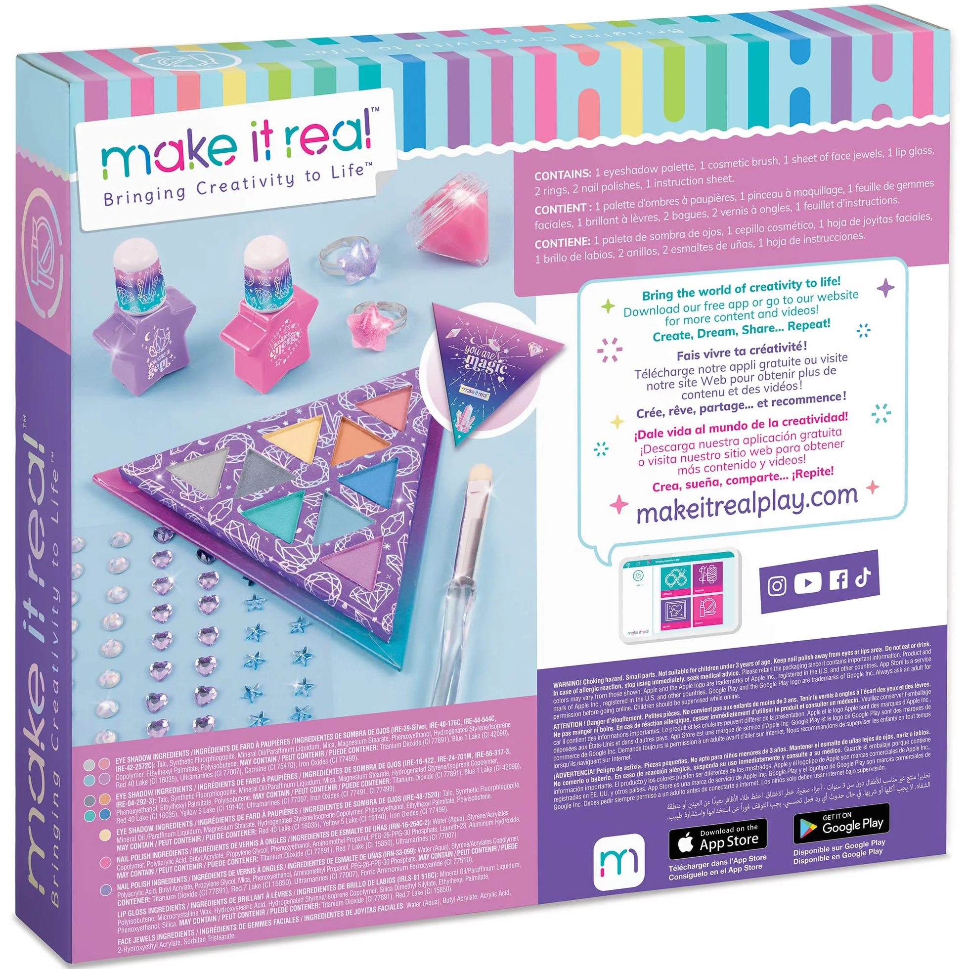 Make It Real Ombres et Bijoux pour Visage en Cristal Mystique, Ensemble créatif 2466