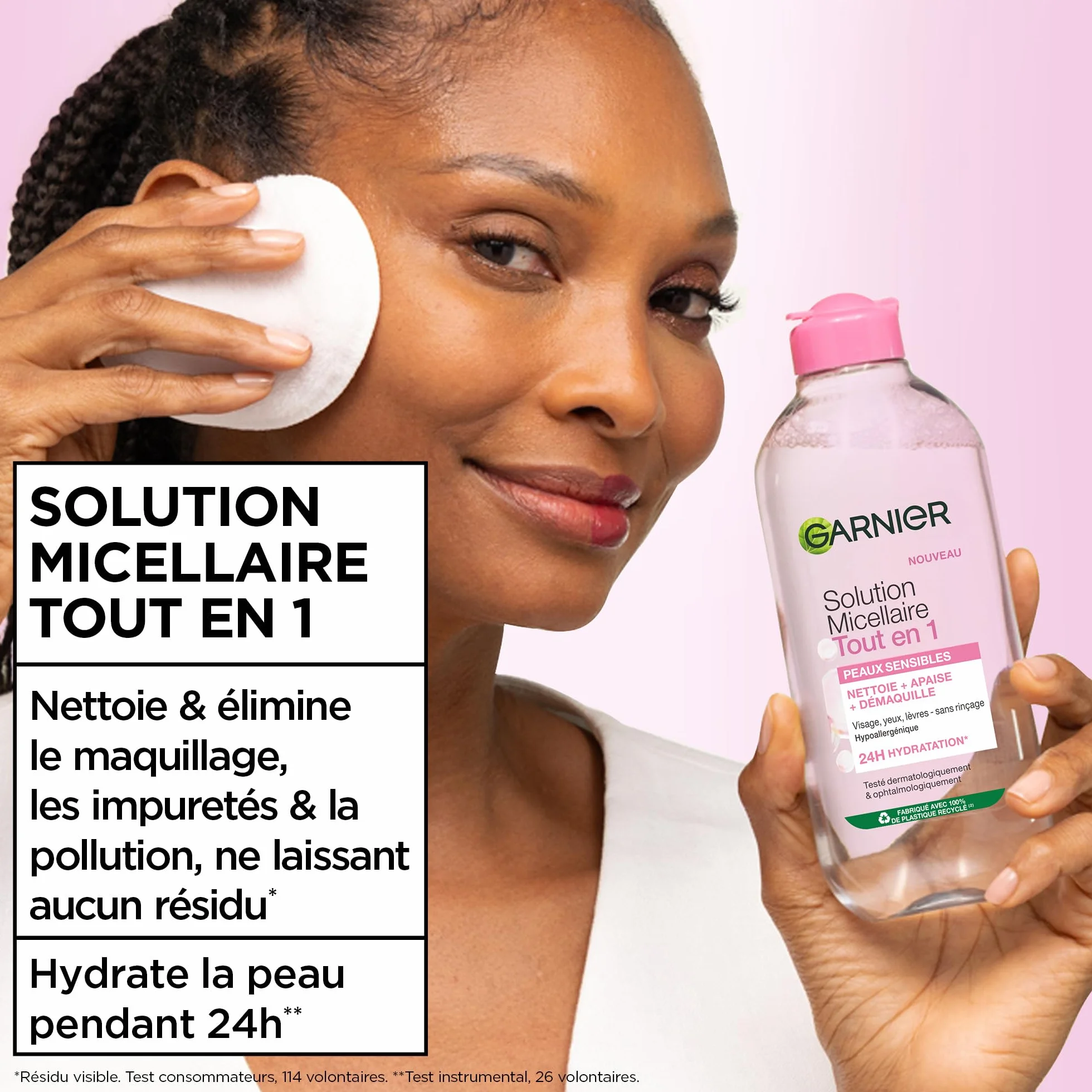 GARNIER Skin Active Solution Micellaire Tout-En-1 400 ml Peaux Sèches & Sensibles