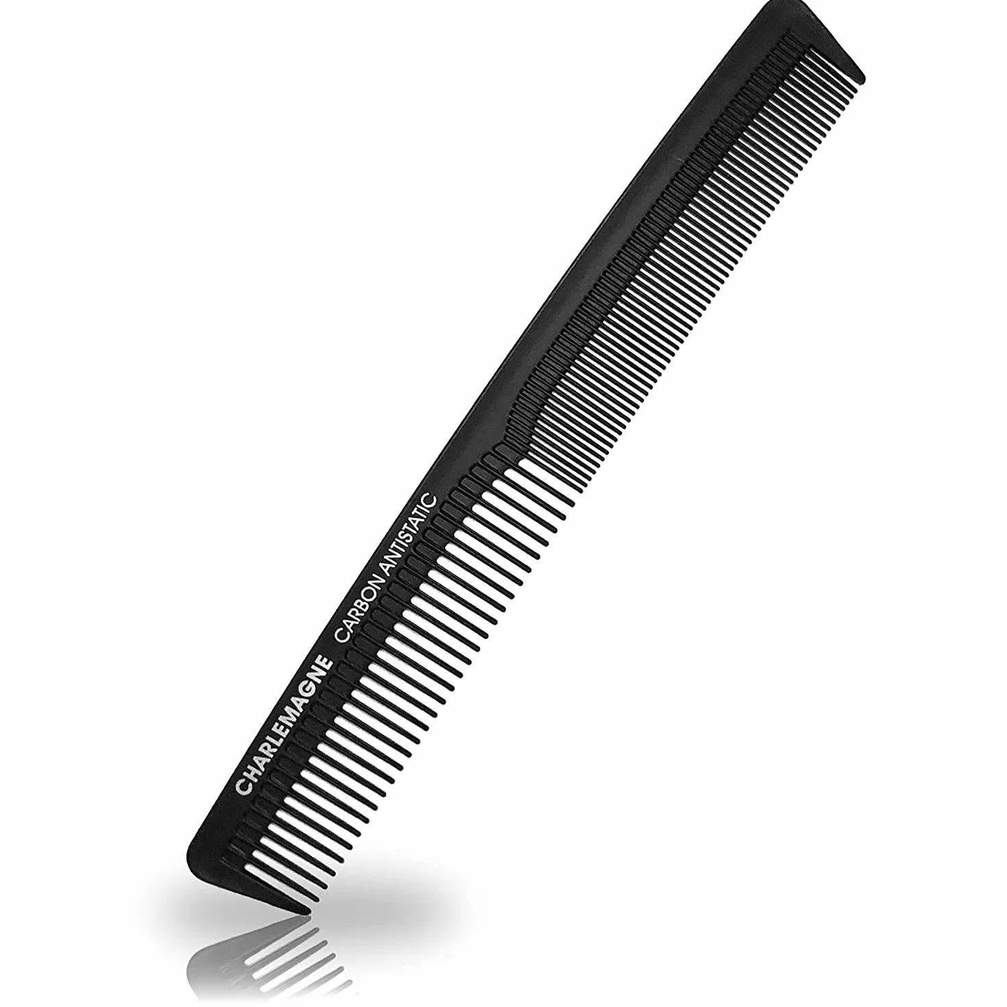 Peigne cheveux Charlemagne carbone incassable antistatique double face coiffage homme femme