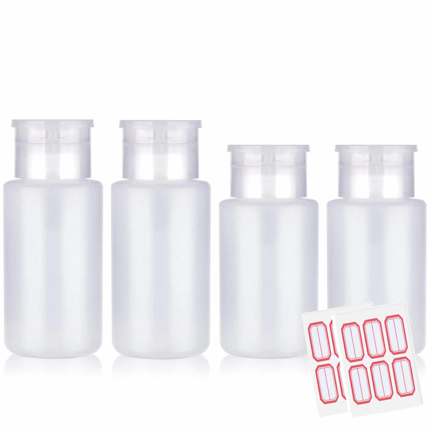 FITDON 4 Pièces Flacon pompe distributeur vide pour acétone, alcool, dissolvant