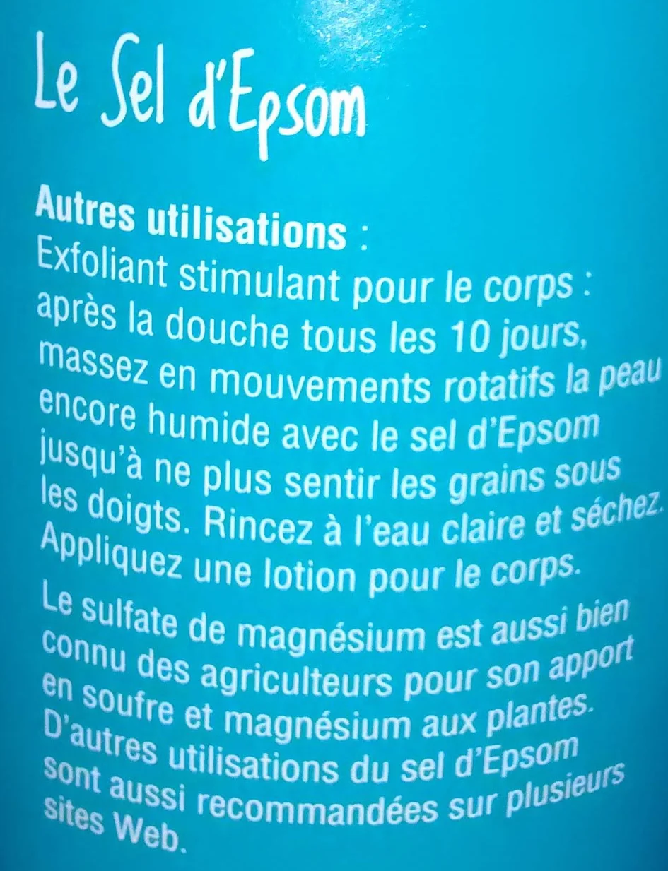 Sel d'Epsom 1 kg Ecodis