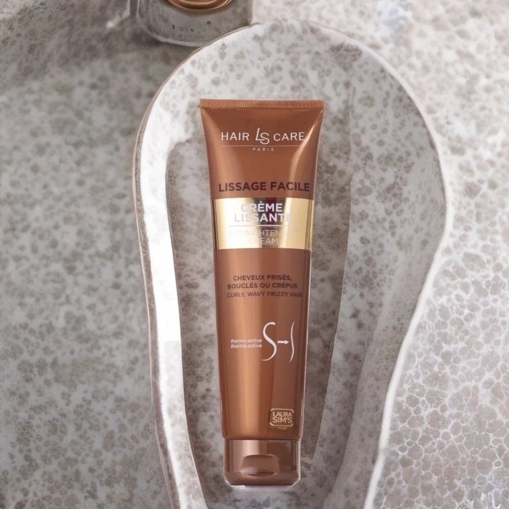 Steampod Crème Soin de Lissage Fluide Thermo-active sans Rinçage Protection Thermique 230° Cheveux Ondulés Bouclés Frisés Crépus 150 ml