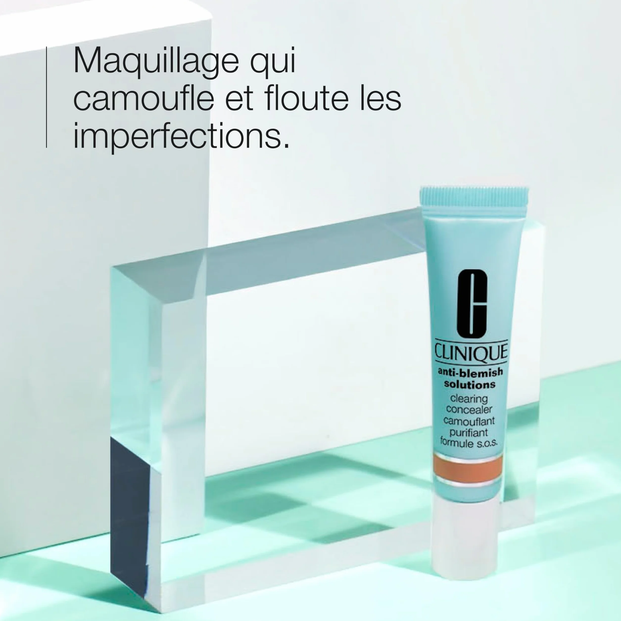 Clinique Anti-Blemish Solutions Camouflant Purifiant Formule S.O.S Complexe de Réparation Synchronisée II, Couvrance Correctrice Non-Grasse, 10 ml