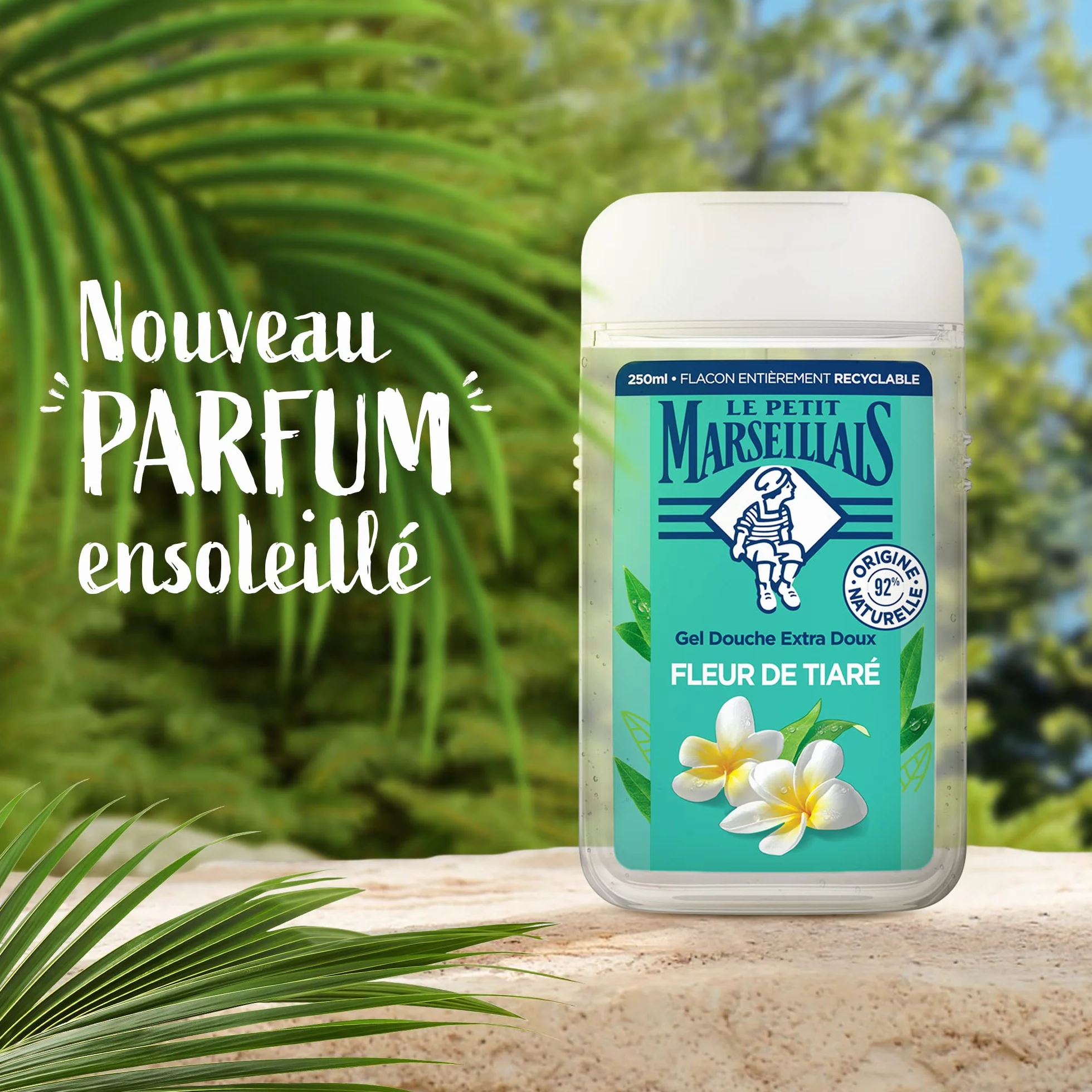 Le Petit Marseillais Gel Douche Extra Doux Fleur de Tiaré 250 ml pH neutre sans colorant
